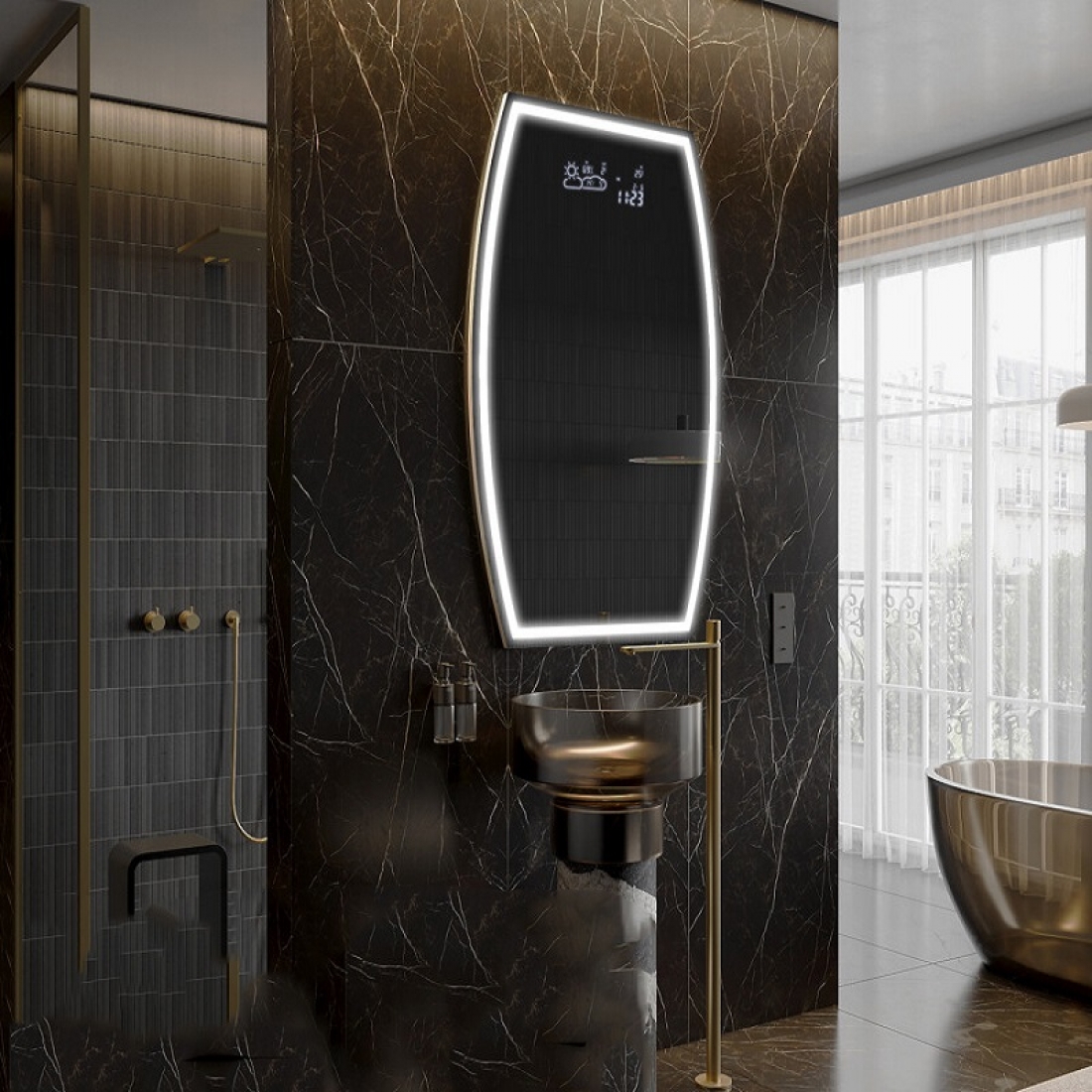 ENE-IR01 -Irregular LED Mirror for Luxury Bathrooms