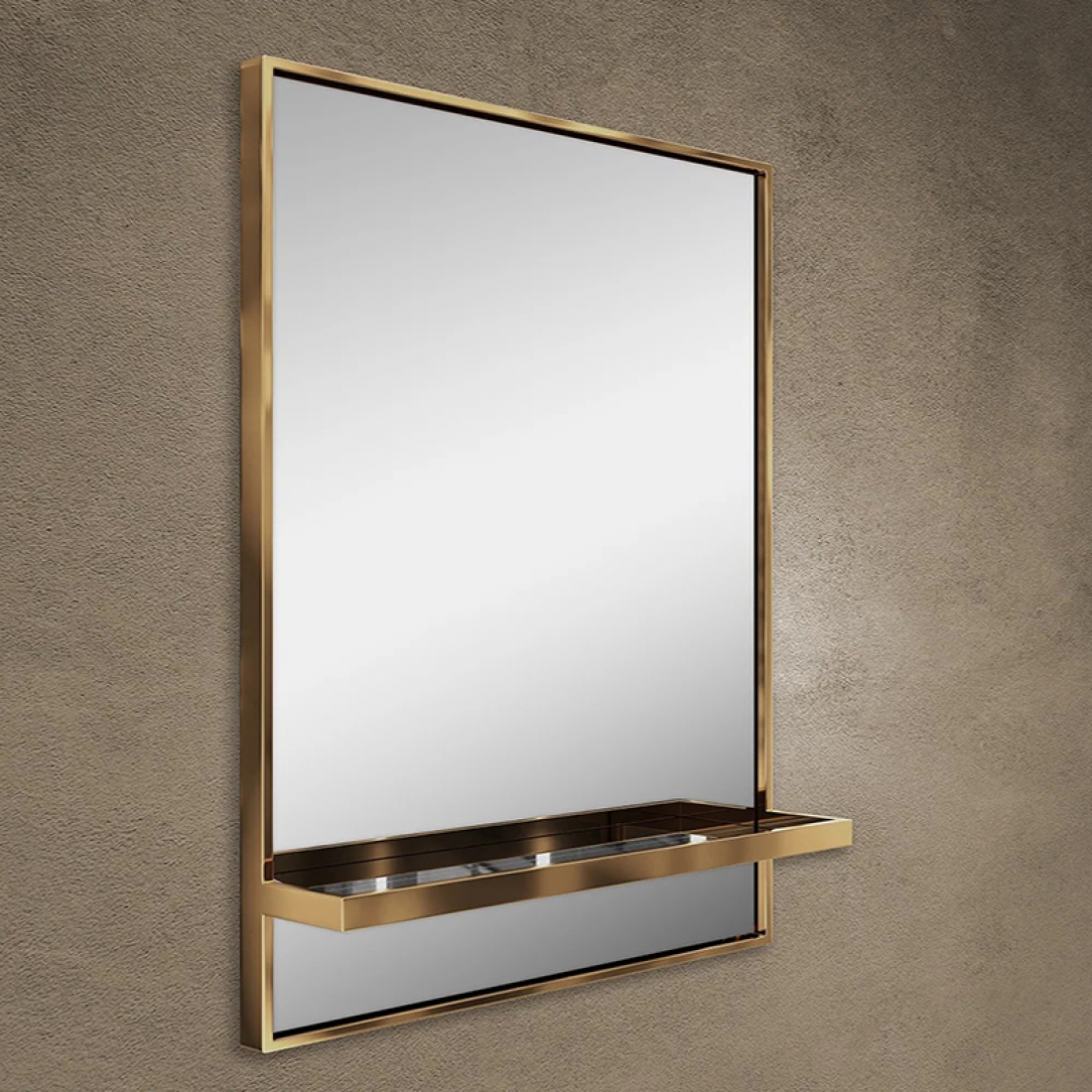 ENE-SF33 -LED Mirror with Built-In Platform for Toiletries