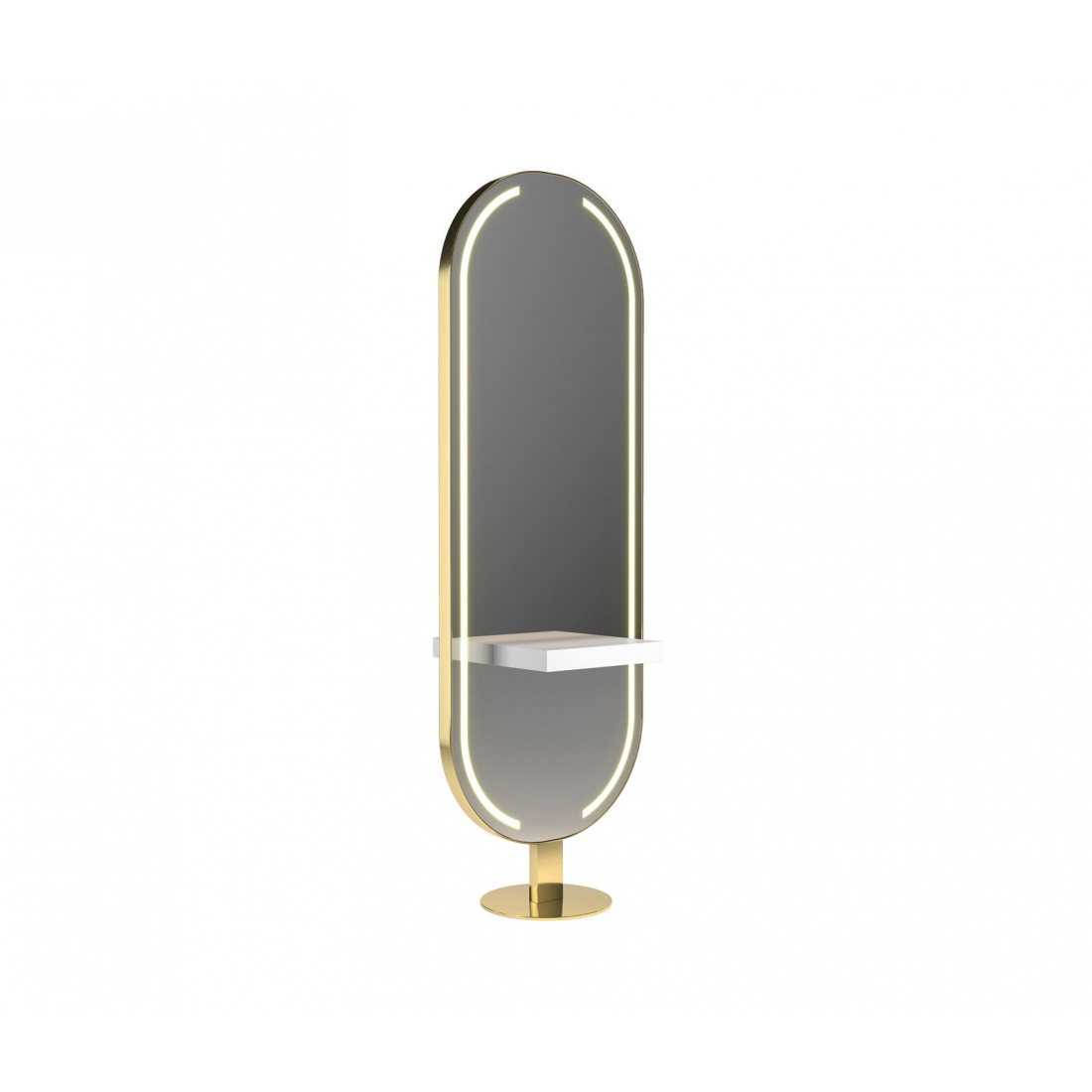 ENE-FSSM010 -Free-Standing Salon Mirror with Smart Technology for Professionals