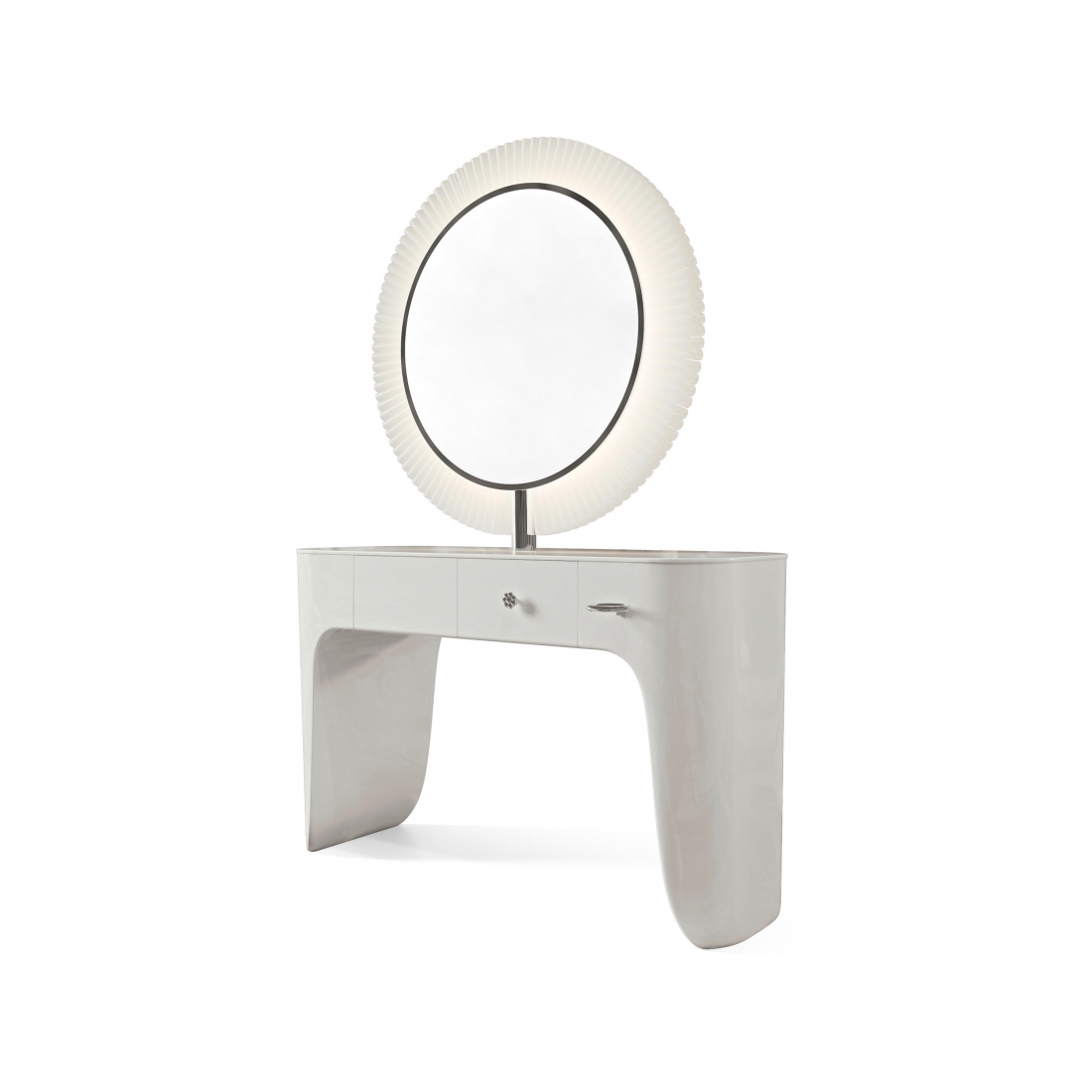 ENE-CSM026 -Easy-Clean LED Countertop Salon Mirror with Sleek Surface