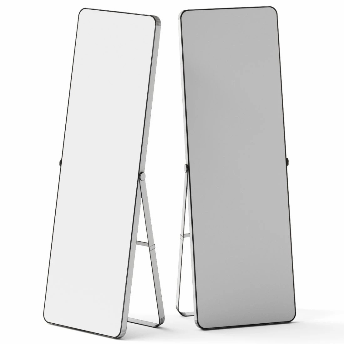 ENE-FSFL034 - Lighted Full-Length Mirror with Integrated Shelving