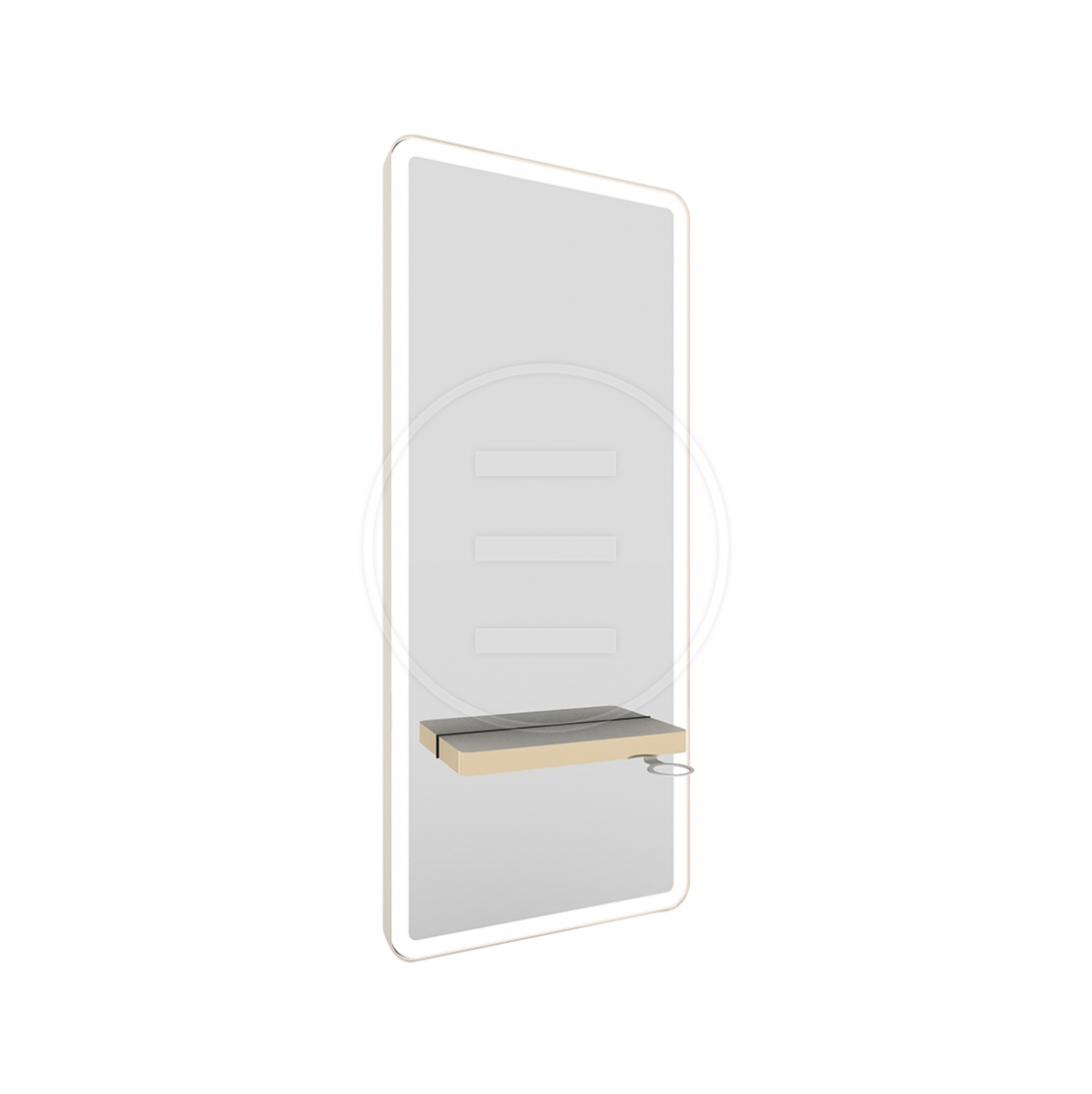 ENE-WMSM027 -Sleek Modern Wall-Mounted Salon Mirror with LED Lighting