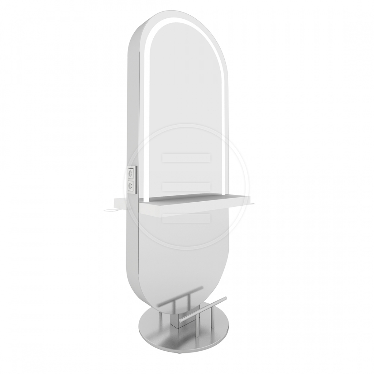 ENE-FSSM026 -Free-Standing Salon Mirror with Dimmable Lighting Options