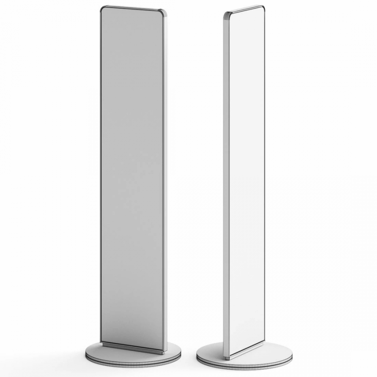 ENE-FSFL09 -  Slim LED Floor Mirror for Narrow Spaces