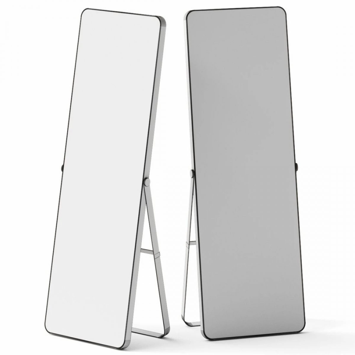 ENE-FSFL034 - Lighted Full-Length Mirror with Integrated Shelving