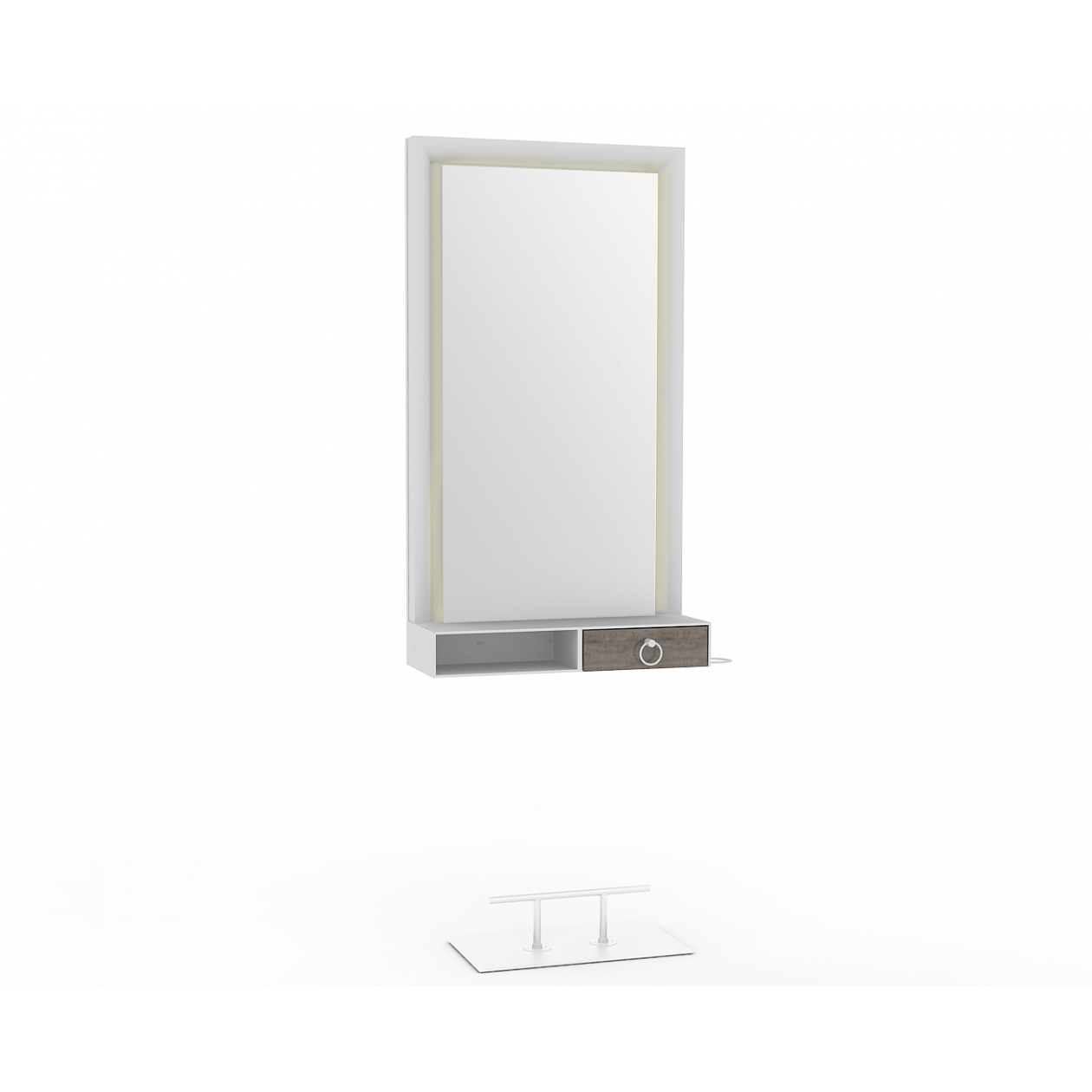 ENE-CSM02 -Durable LED Countertop Salon Mirror for Professional Stylists