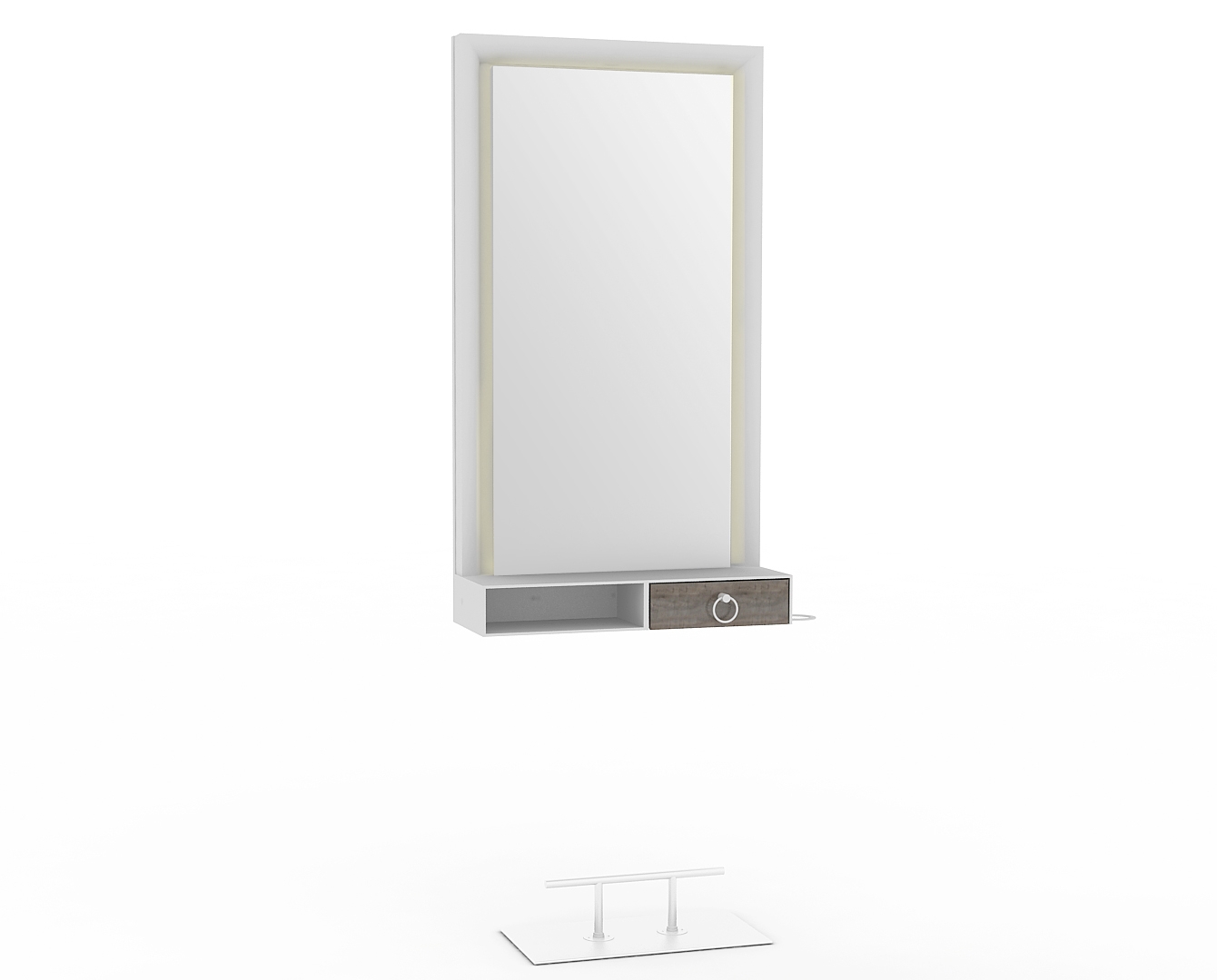 ENE-CSM02 -Durable LED Countertop Salon Mirror for Professional Stylists