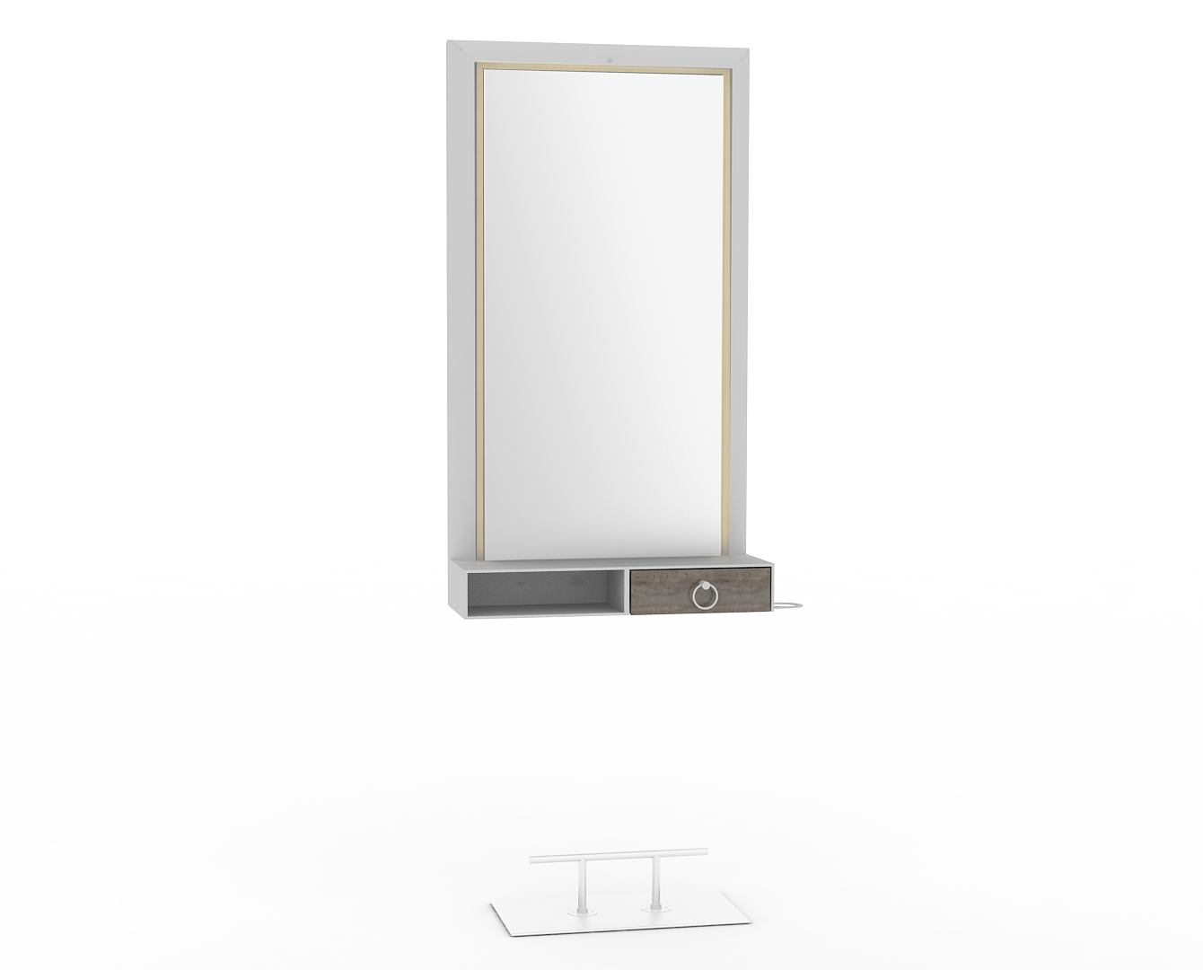 ENE-CSM01 -Luxury Adjustable Countertop Mirror with Backlit Feature