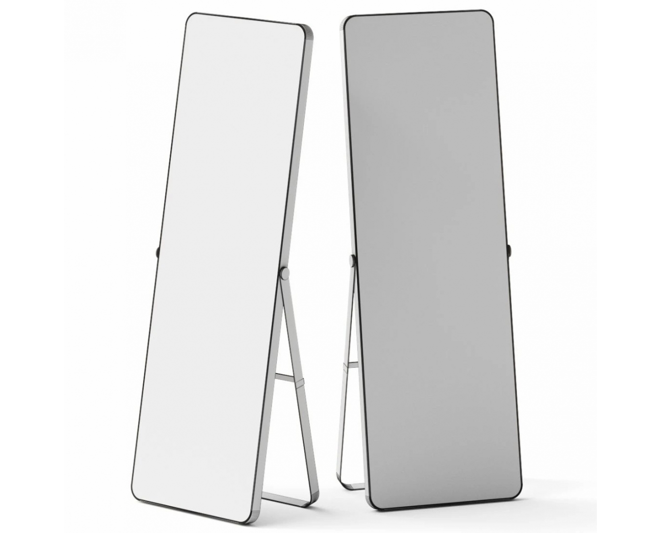 ENE-FSFL034 - Lighted Full-Length Mirror with Integrated Shelving