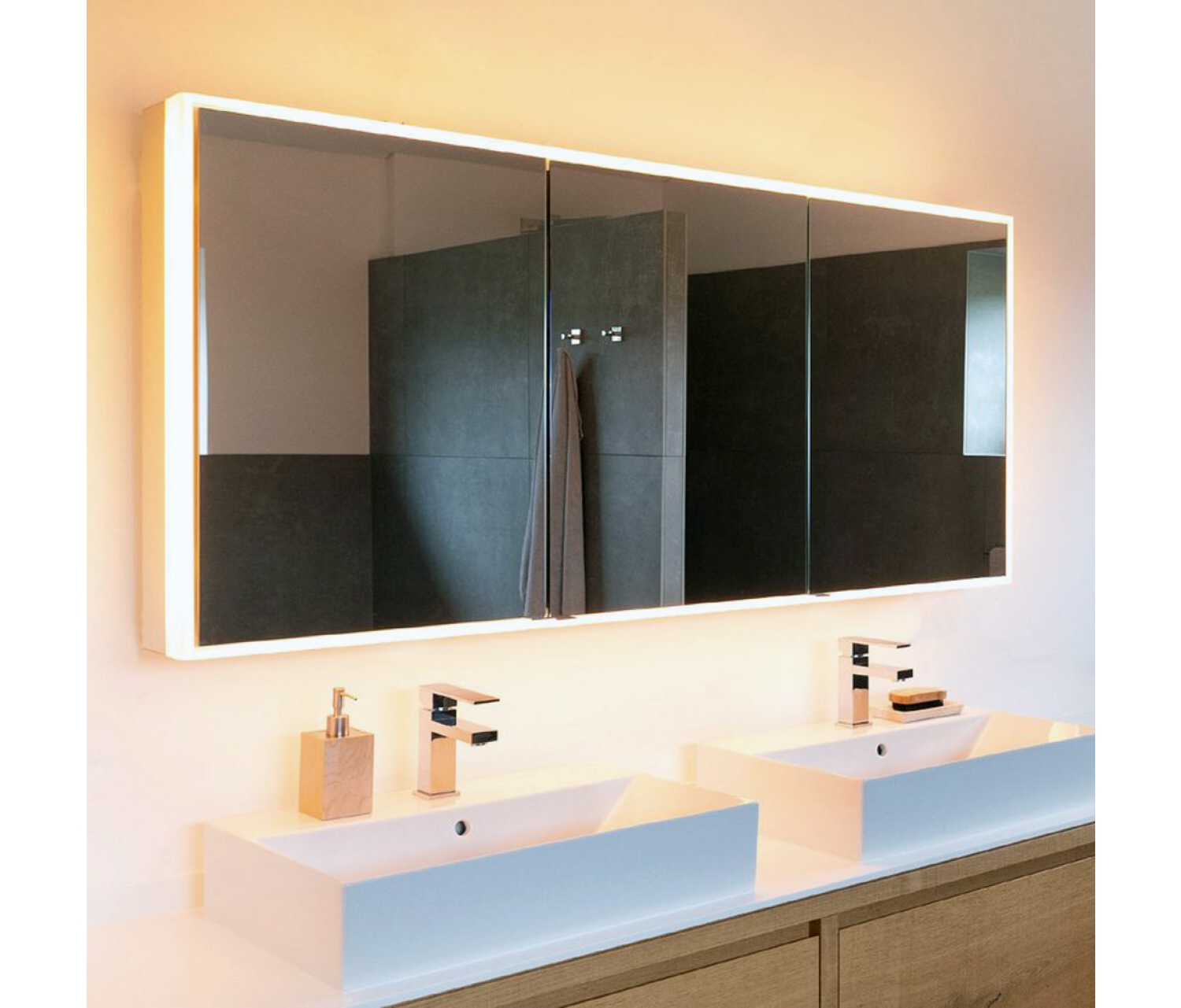 ENE-SC-04 -Luxury Wall-Mounted Special LED Cabinet Mirror