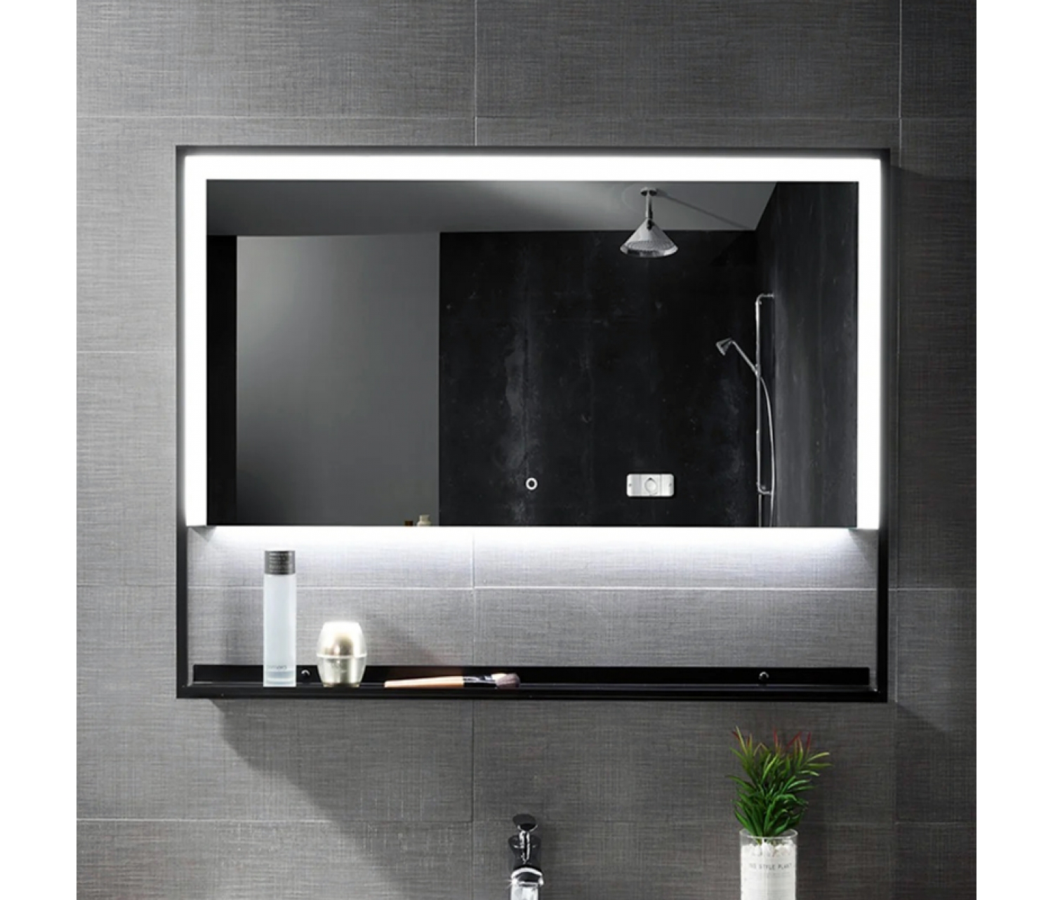 ENE-SF19 -Shelf LED Mirror with Anti-Fog Feature