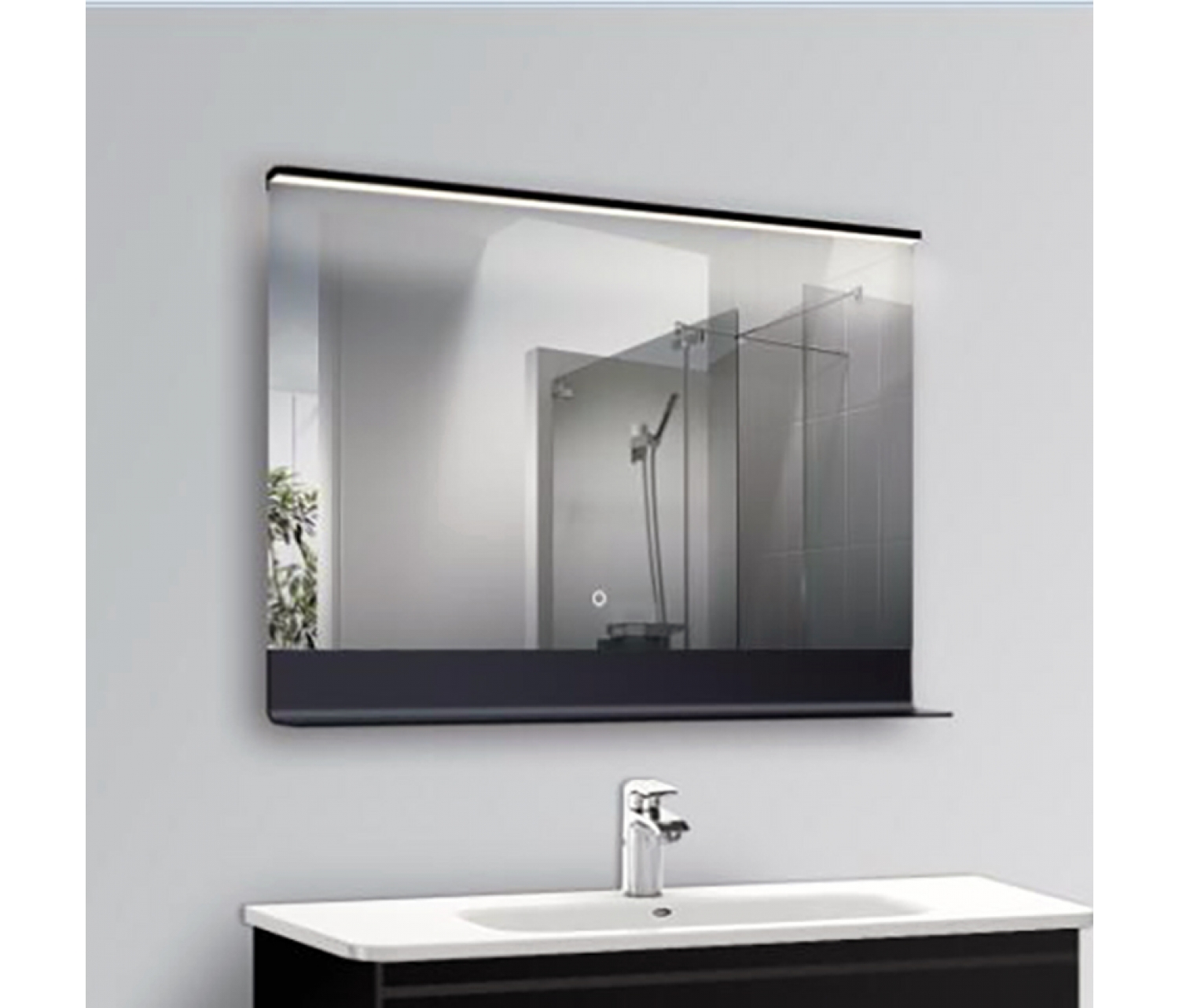 ENE-SF13 -Customizable LED Shelf Mirror for Hospitality