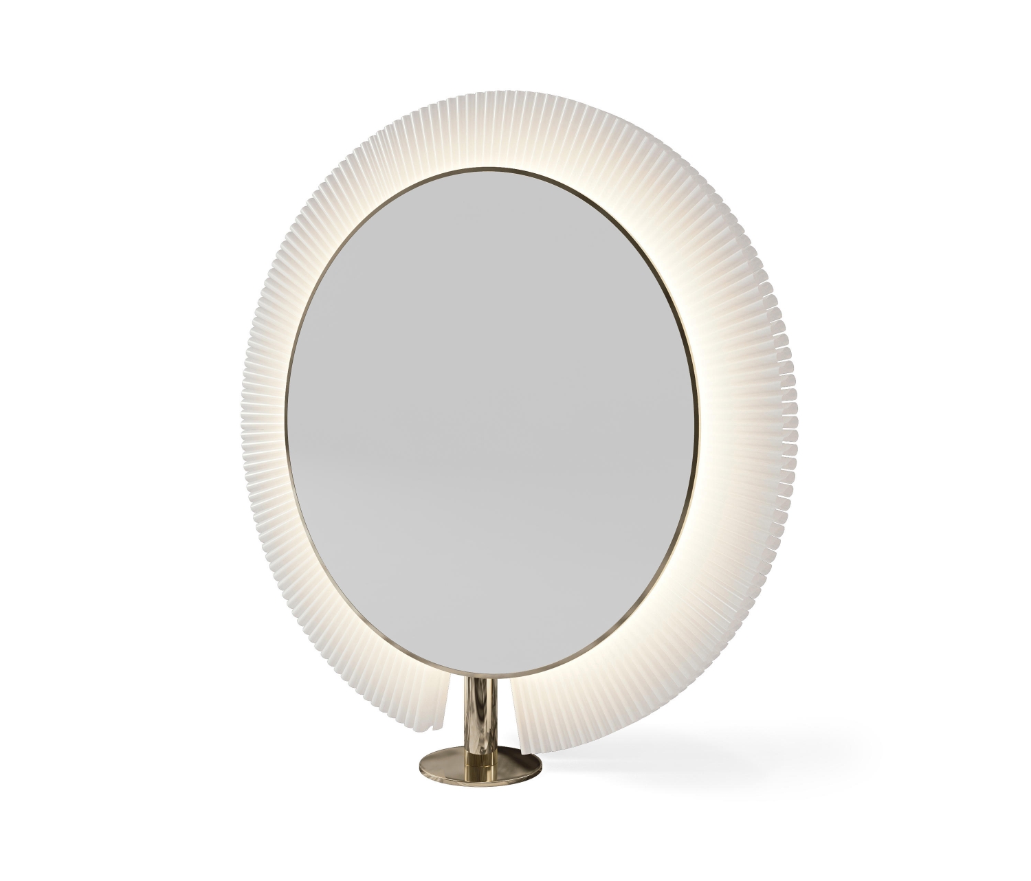 ENE-FSSM02 -Round Full-Length Free-Standing Salon Mirror with LED Lights