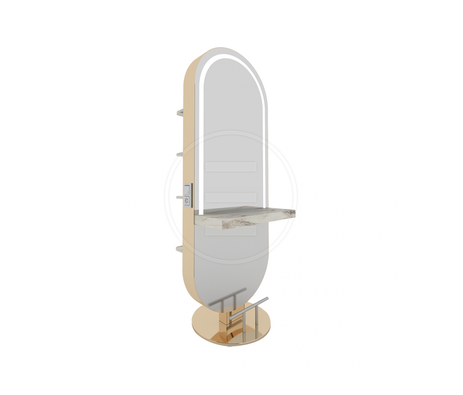 ENE-FSSM024 -Stylish Free-Standing Salon Mirror for Luxury Spas