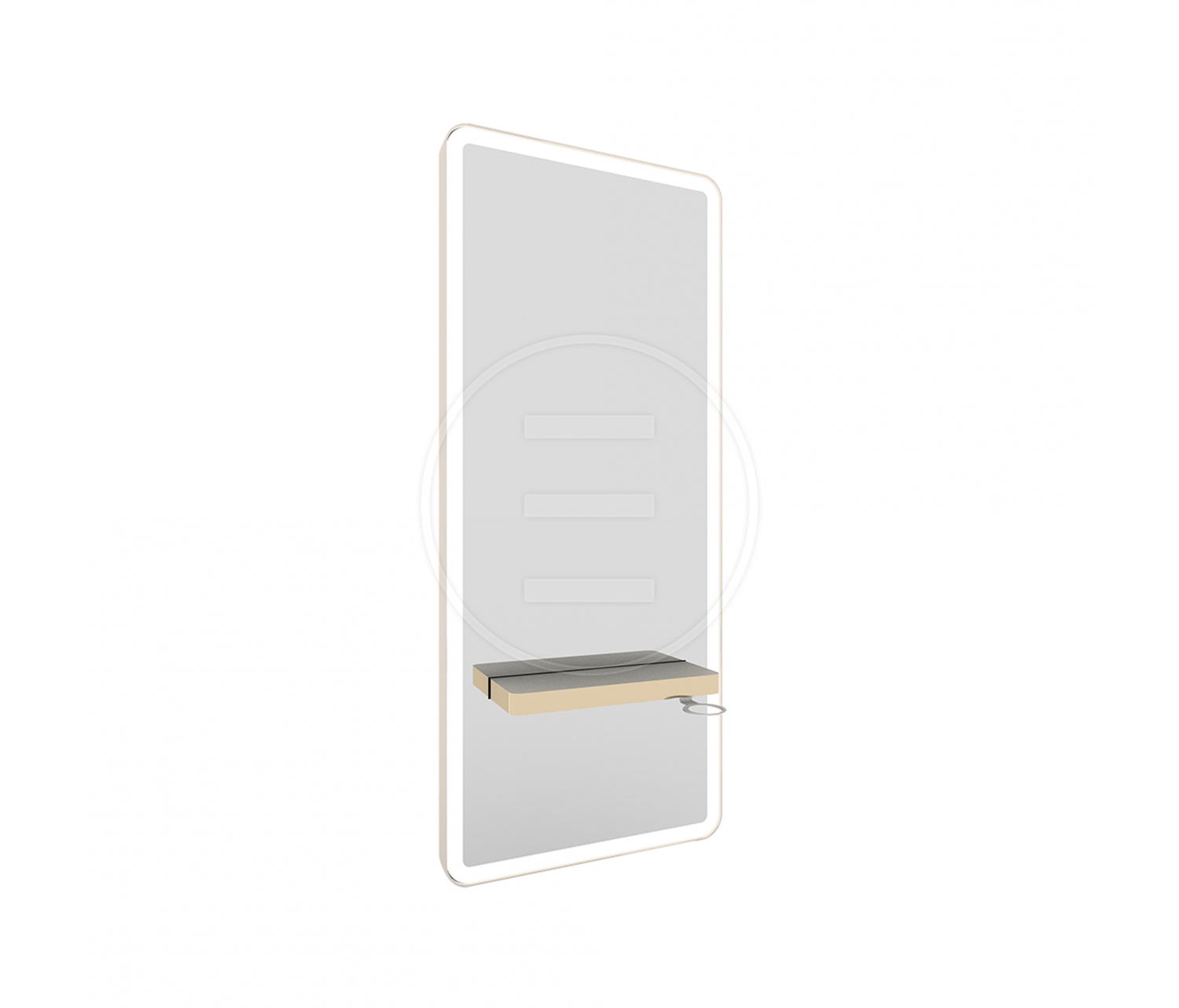 ENE-WMSM027 -Sleek Modern Wall-Mounted Salon Mirror with LED Lighting