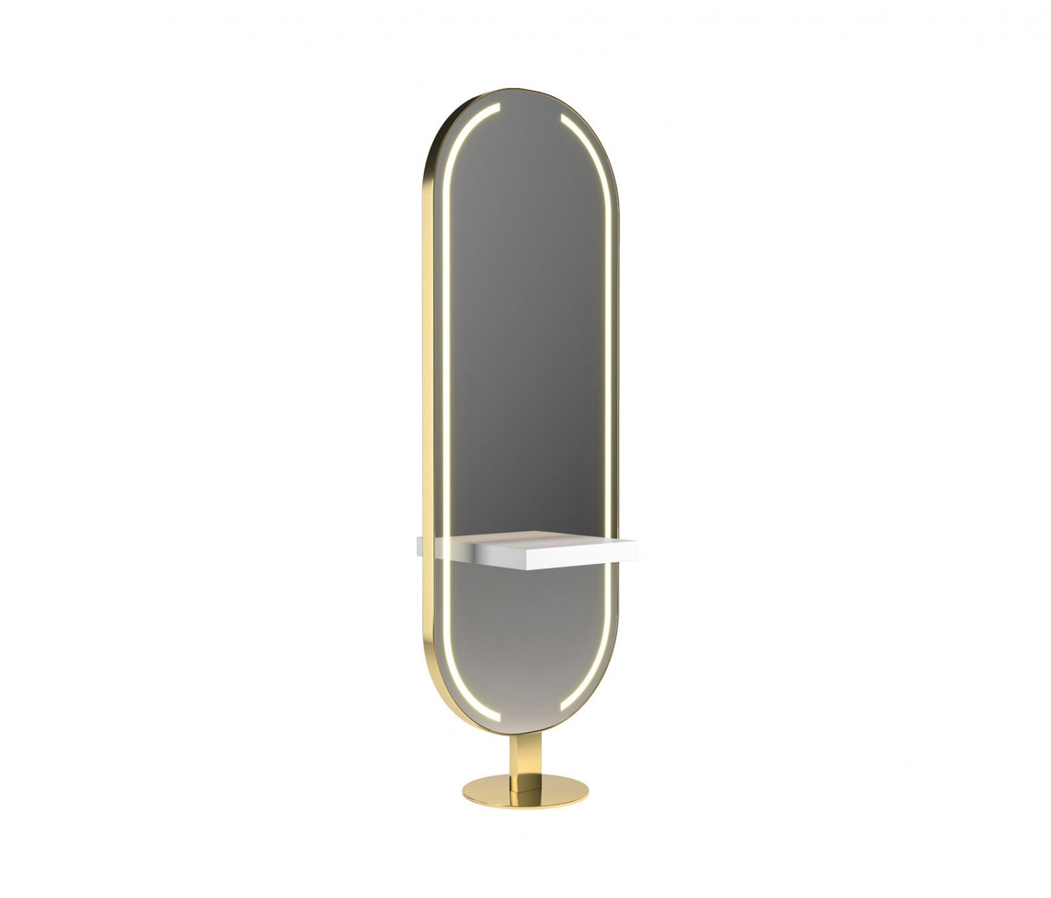 ENE-FSSM010 -Free-Standing Salon Mirror with Smart Technology for Professionals