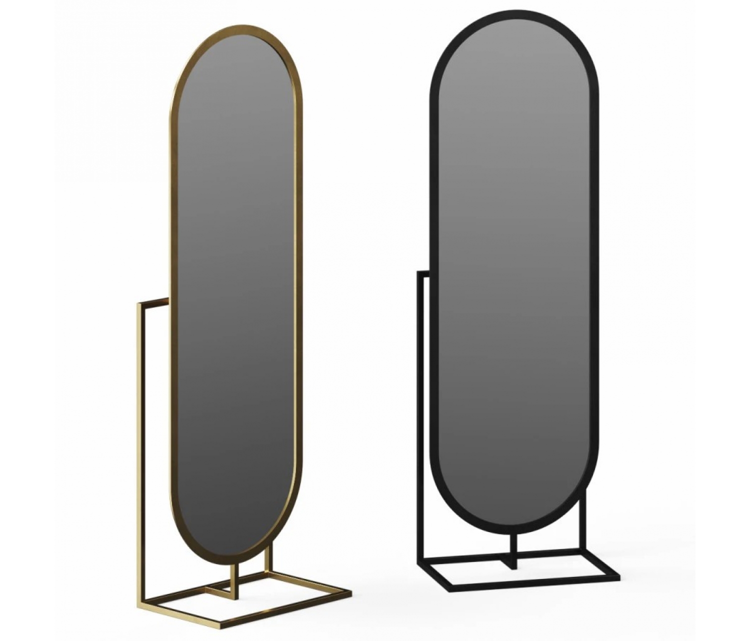 ENE-FSFL018 -  Illuminated Tall Mirror with Unique Frame Design