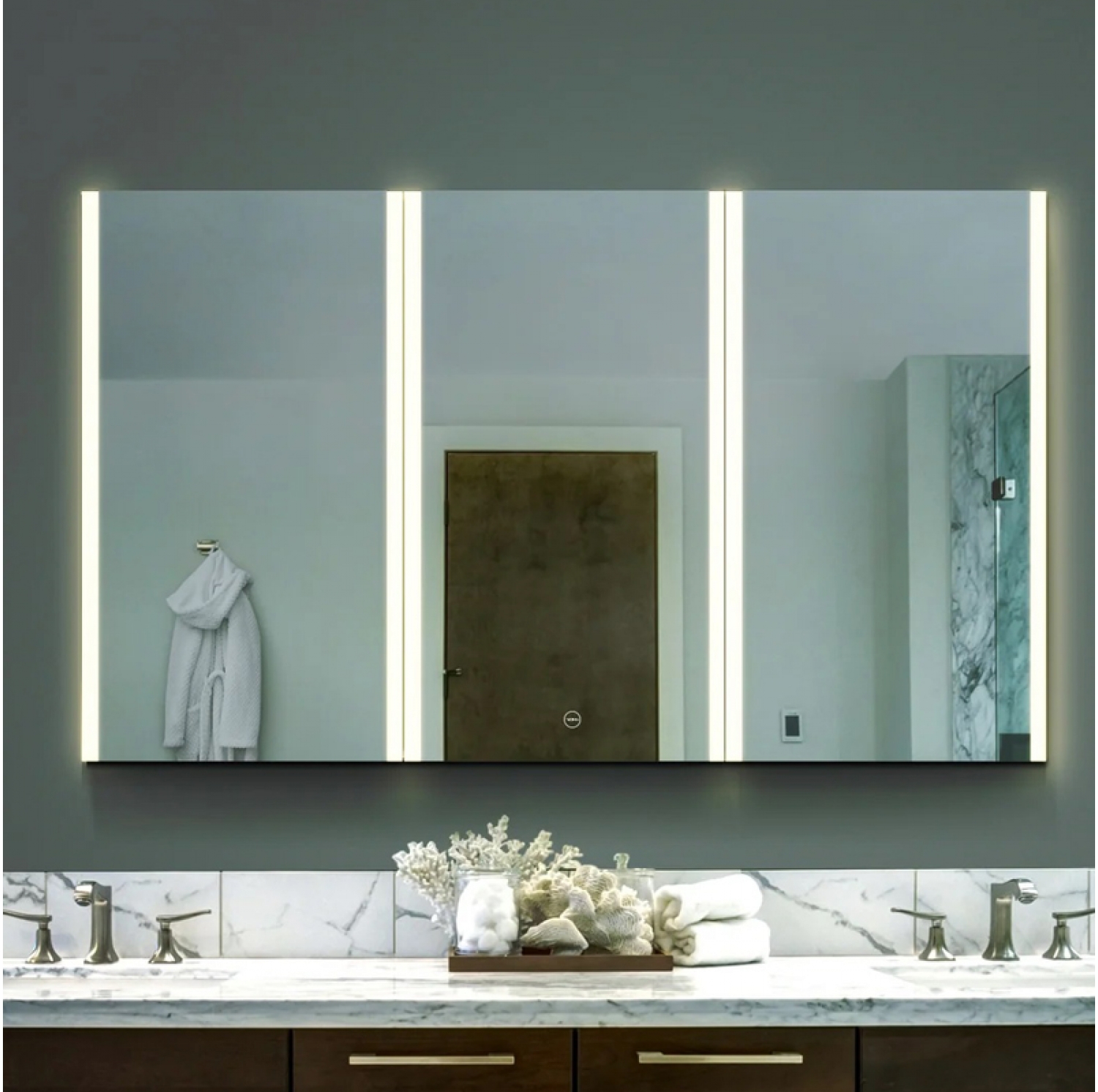 ENE-S-MC20 -Frameless Mirrored Medicine Cabinet for Minimalist Interiors