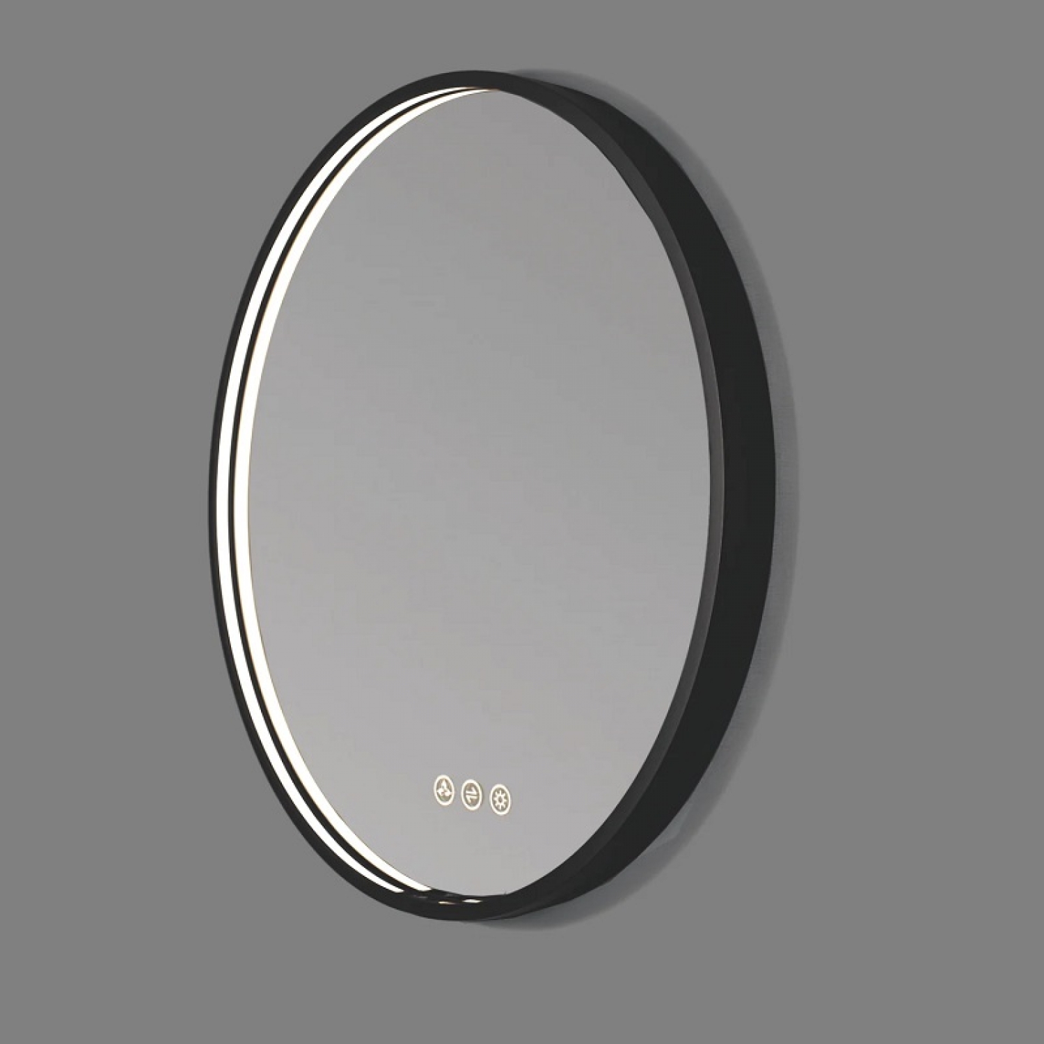 ENE-RD12 -Round LED Mirror with Dimmable Light for Professional Use