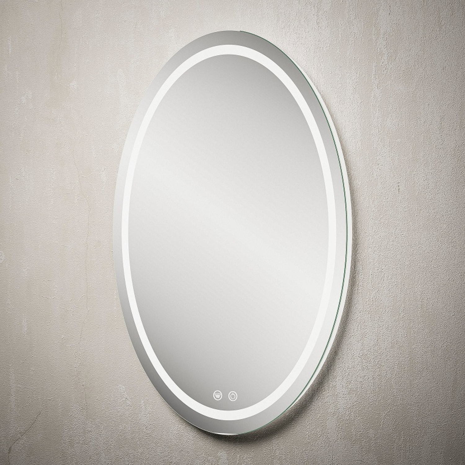 ENE-RD4 -Round LED Mirror for Commercial Bathrooms with Smart Lighting