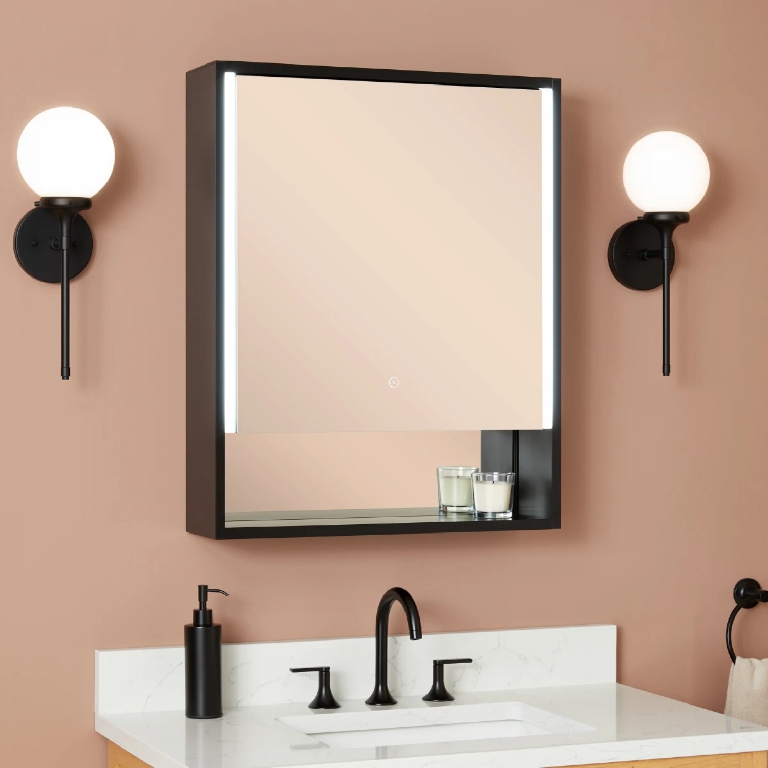 ENE-S-MC02 -Customizable Medicine Cabinet Mirror with Storage