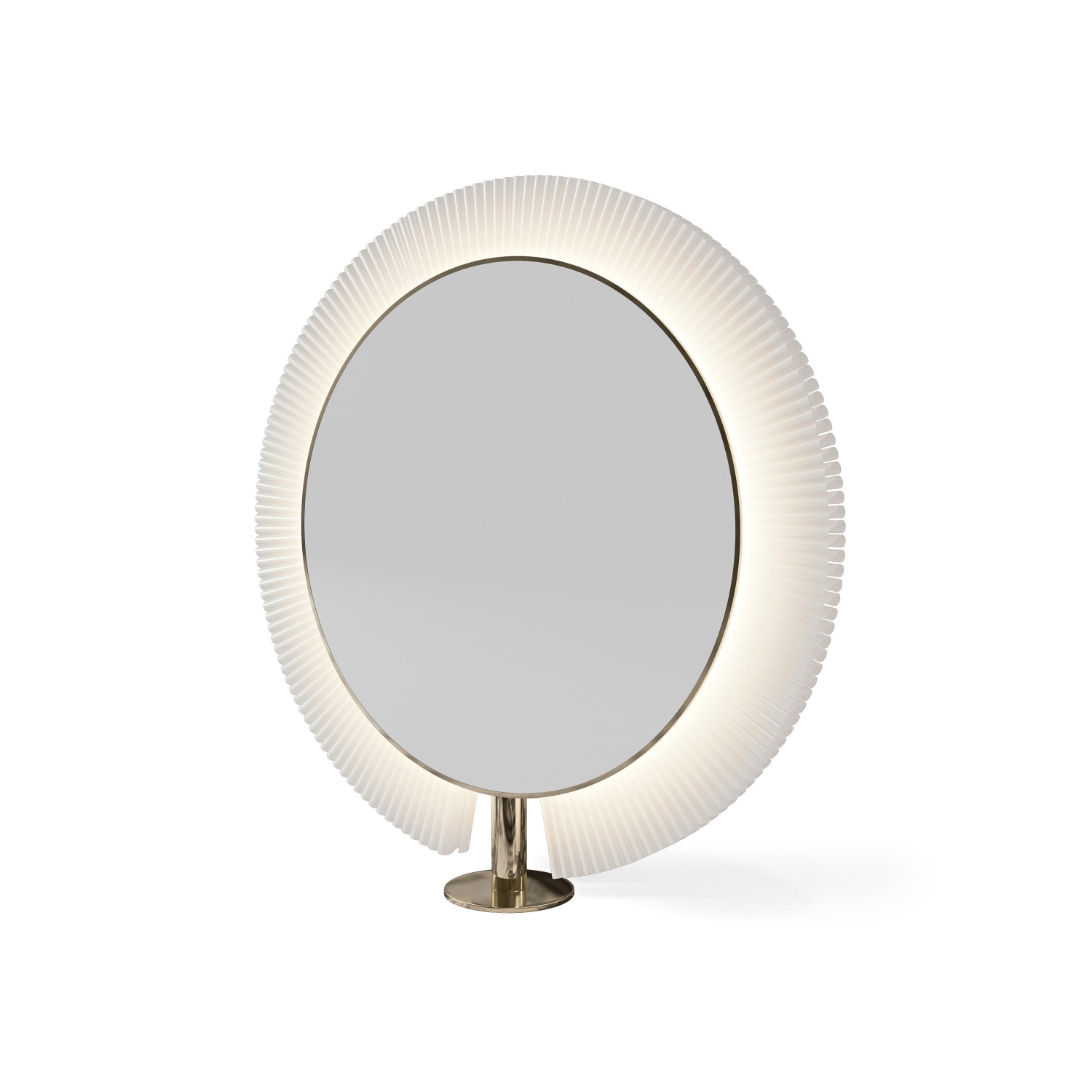 ENE-FSSM02 -Round Full-Length Free-Standing Salon Mirror with LED Lights