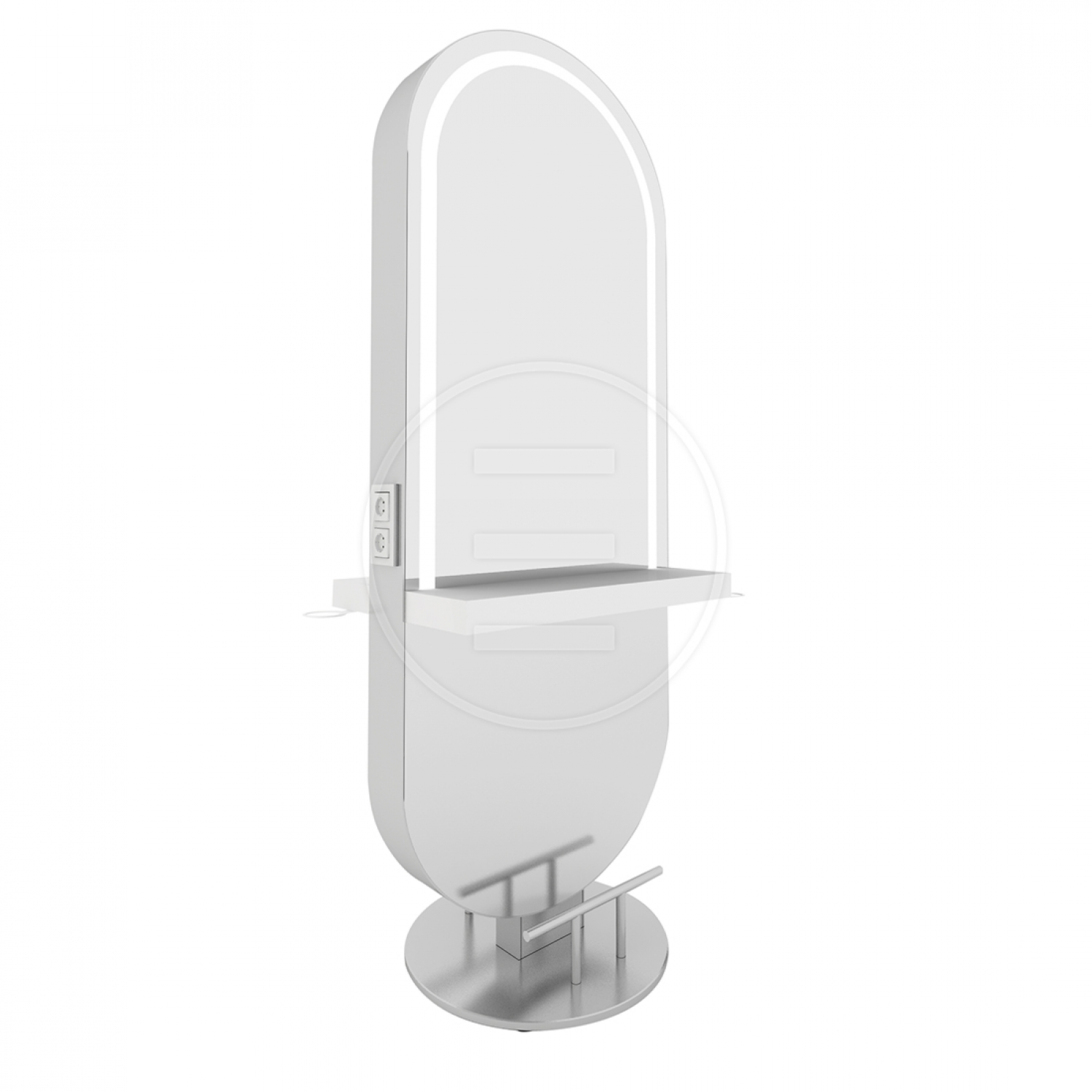 ENE-FSSM026 -Free-Standing Salon Mirror with Dimmable Lighting Options