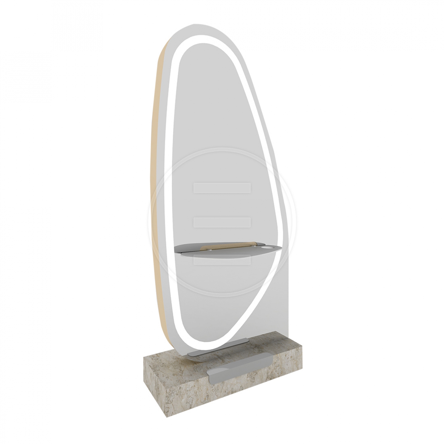 ENE-FSSM034 -Free-Standing Salon Mirror with LED Backlight