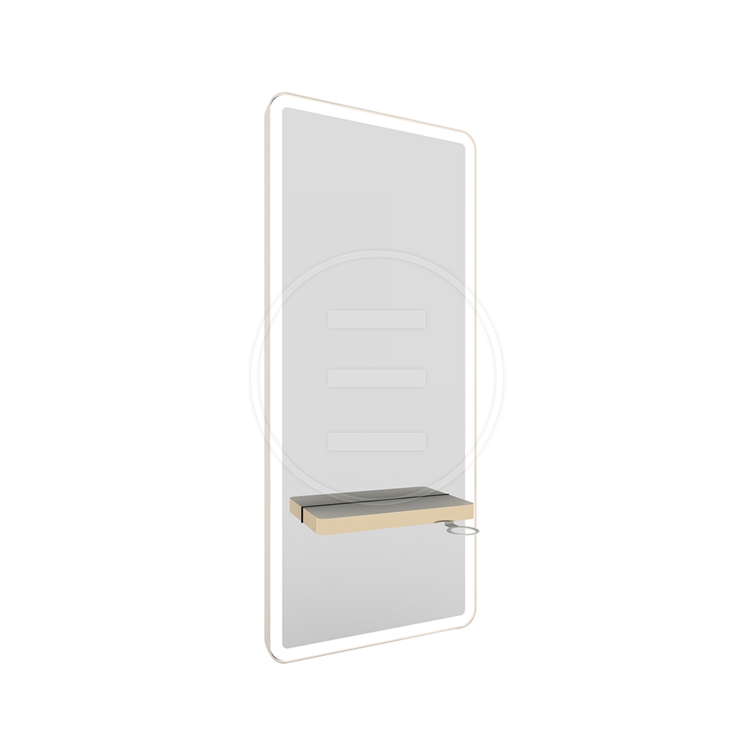 ENE-WMSM027 -Sleek Modern Wall-Mounted Salon Mirror with LED Lighting