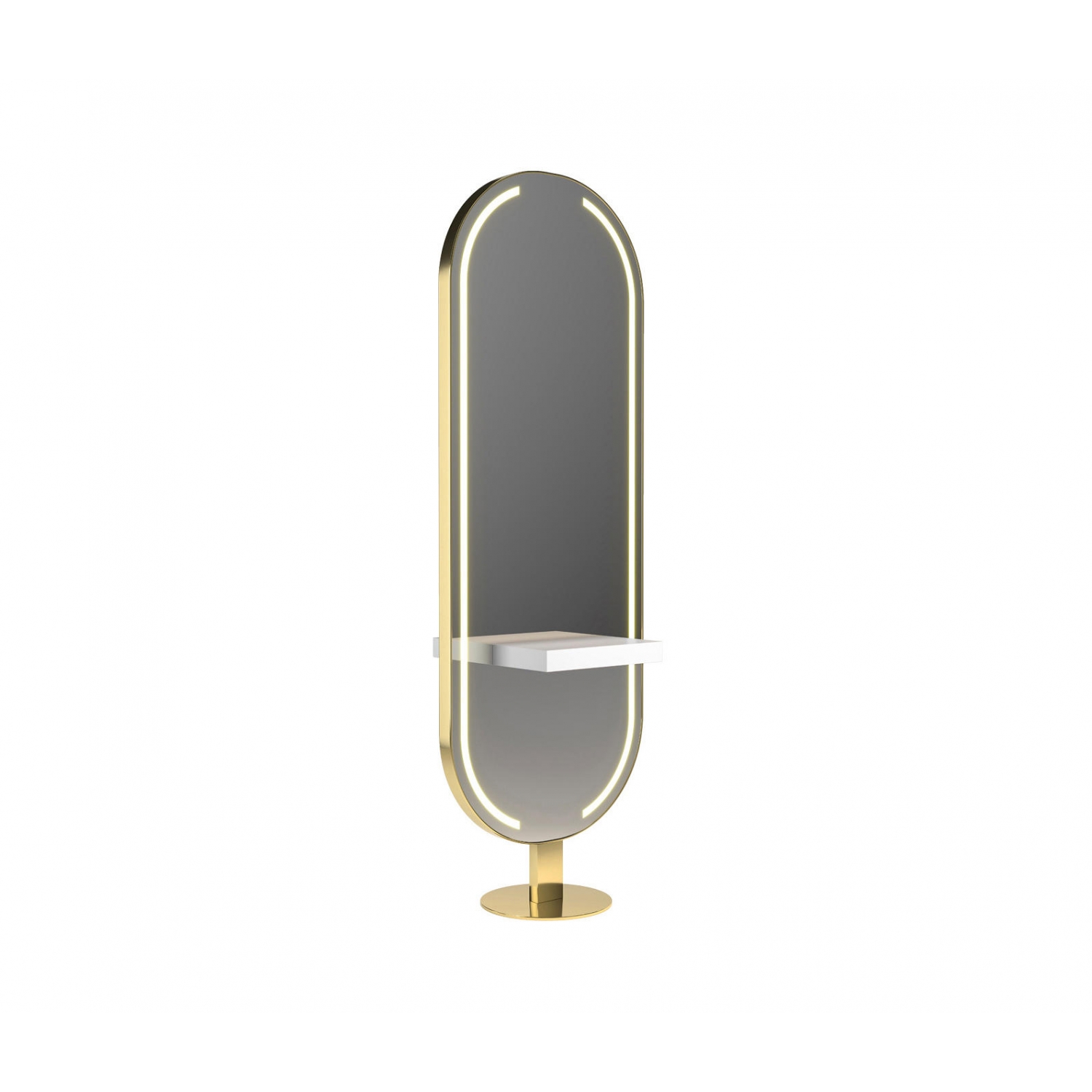 ENE-FSSM010 -Free-Standing Salon Mirror with Smart Technology for Professionals