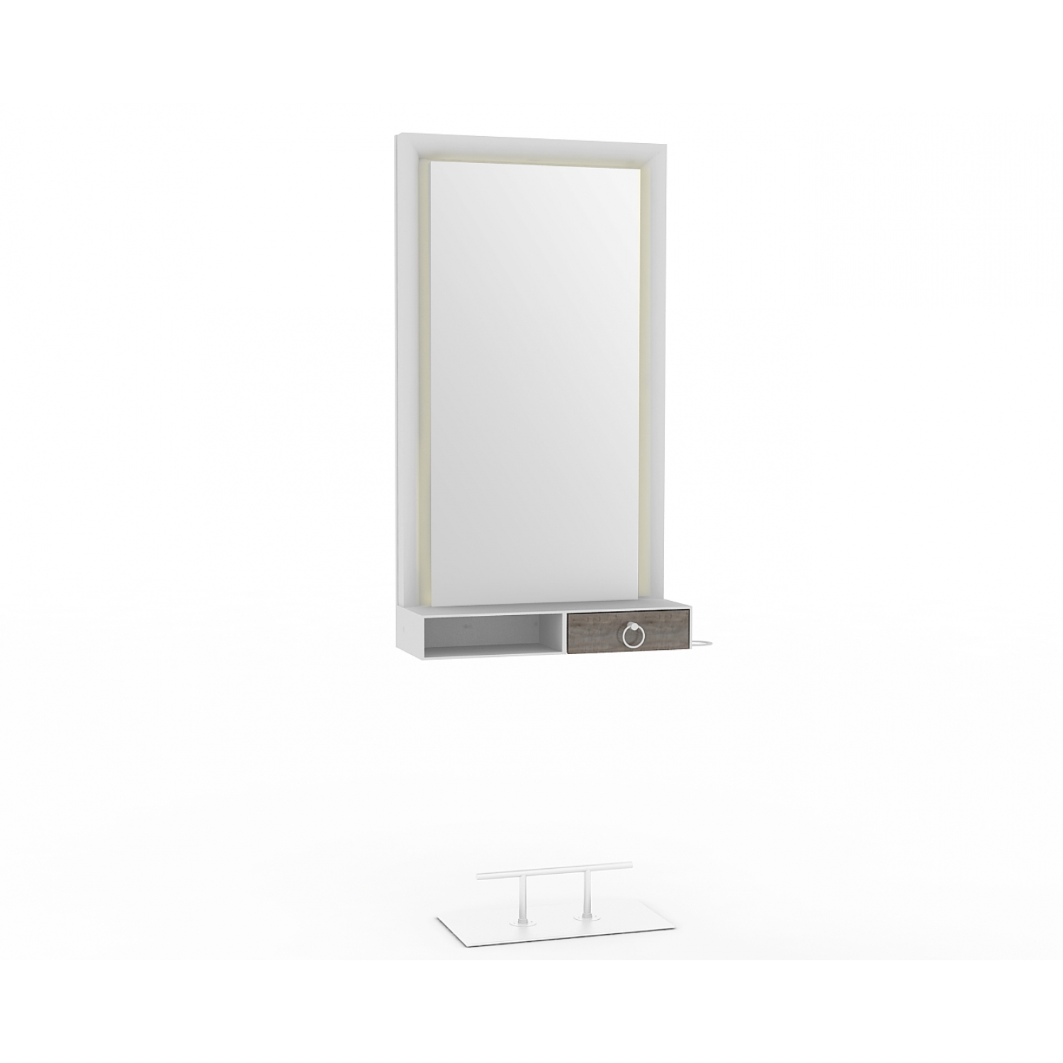 ENE-CSM02 -Durable LED Countertop Salon Mirror for Professional Stylists