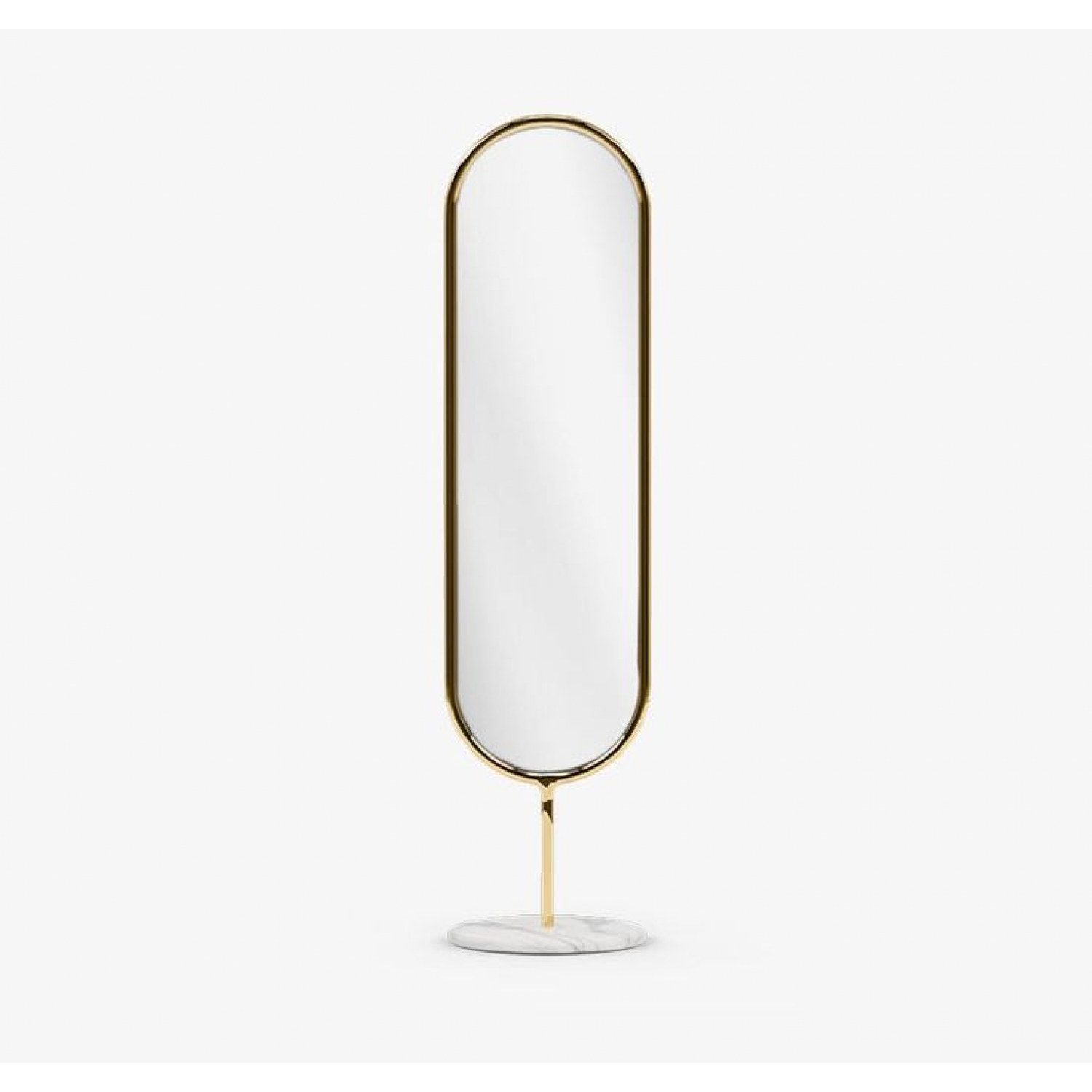 ENE-CUFL04 -Framed LED Standing Mirror with Decorative Edge