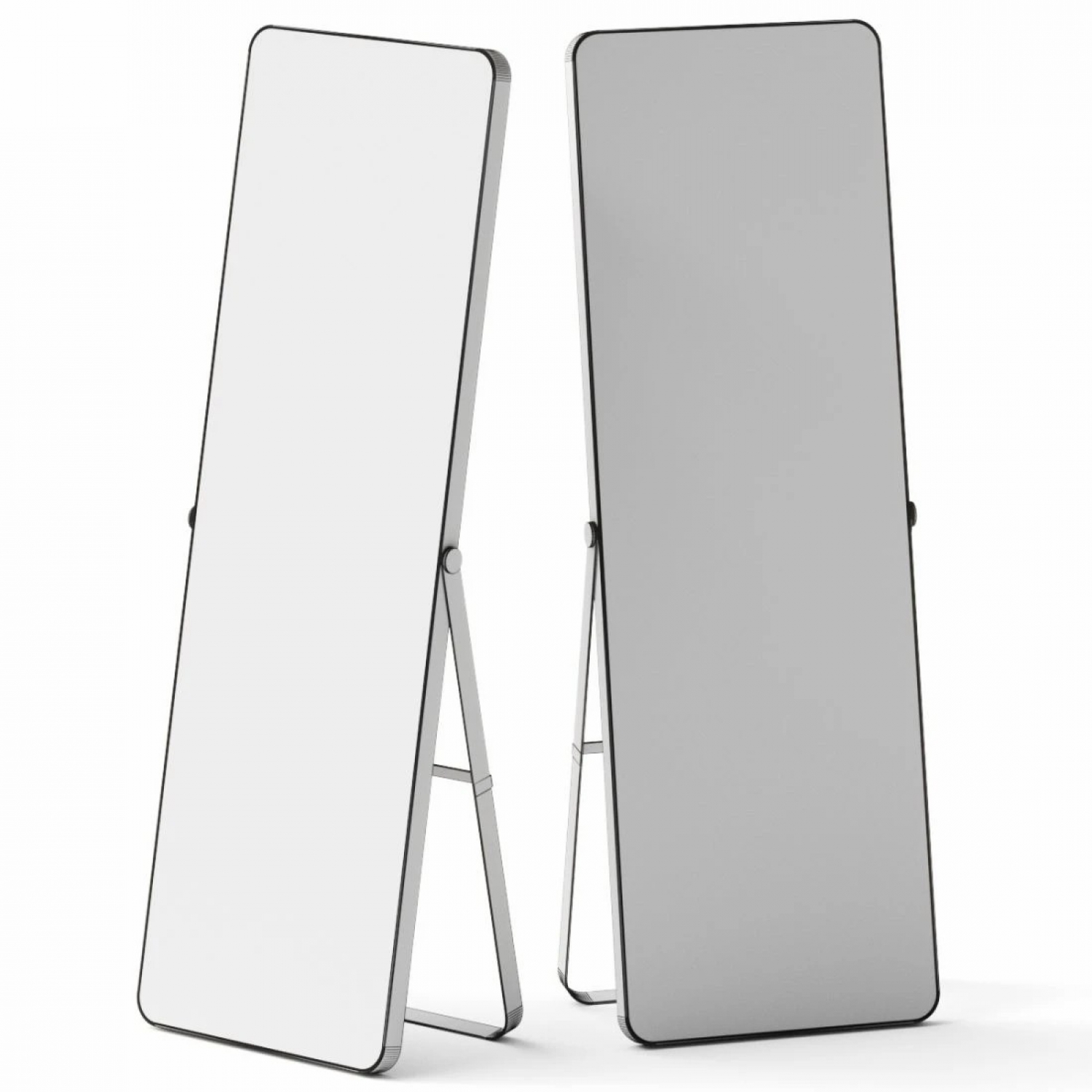 ENE-FSFL034 - Lighted Full-Length Mirror with Integrated Shelving