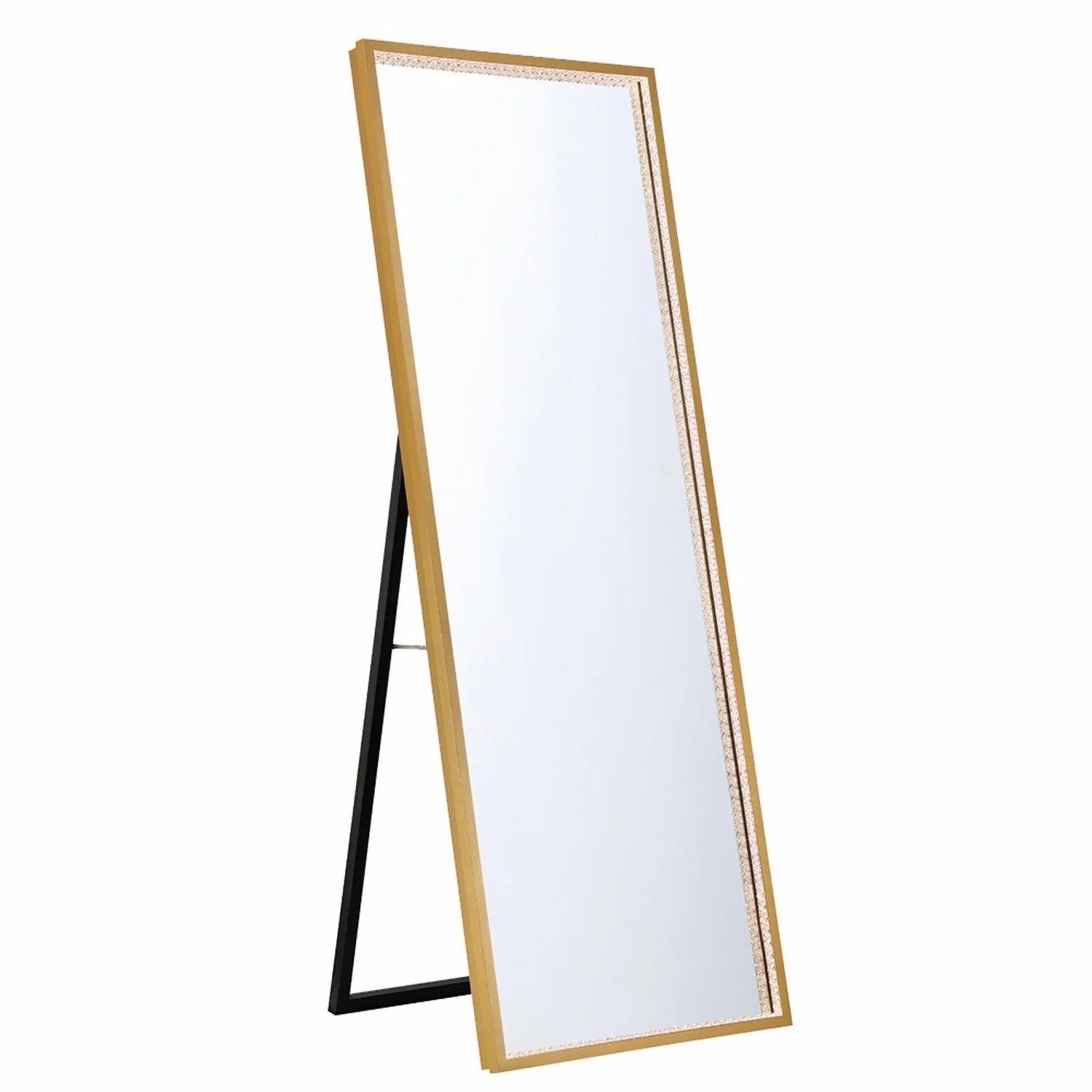 ENE-FSFL039 -  Illuminated Tall Mirror with Wall-Mount Option