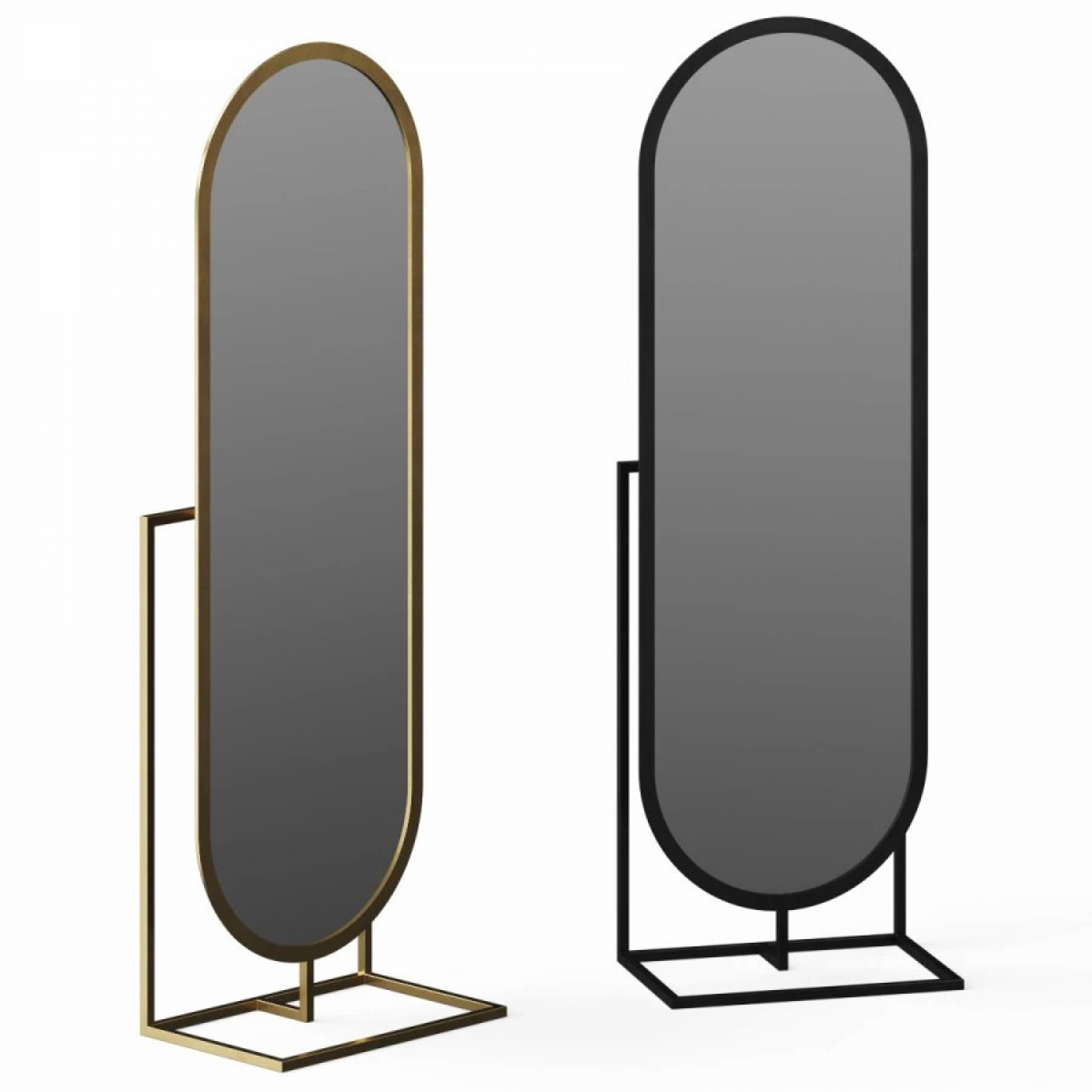 ENE-FSFL018 -  Illuminated Tall Mirror with Unique Frame Design