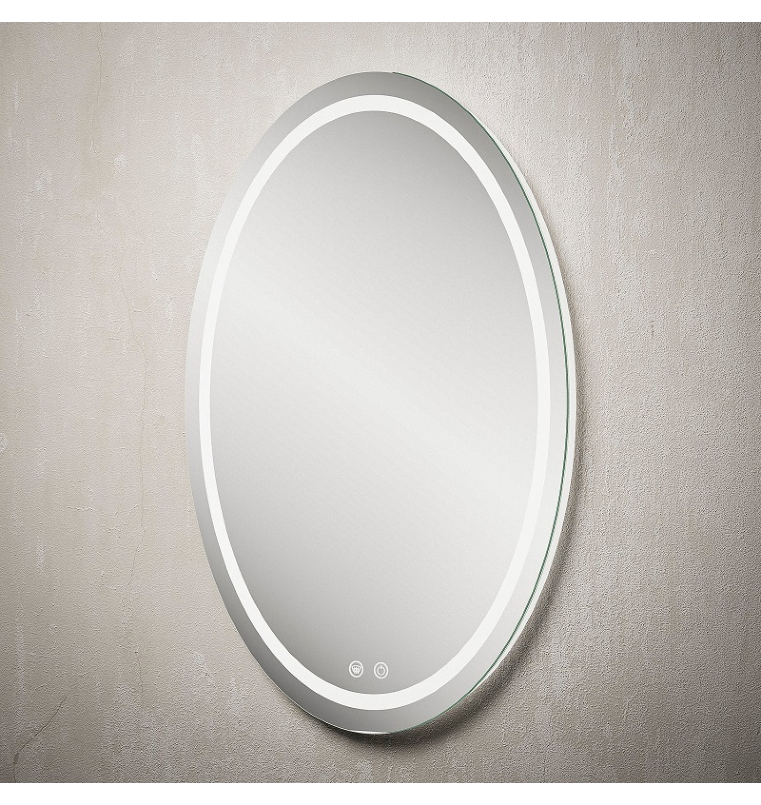 ENE-RD4 -Round LED Mirror for Commercial Bathrooms with Smart Lighting