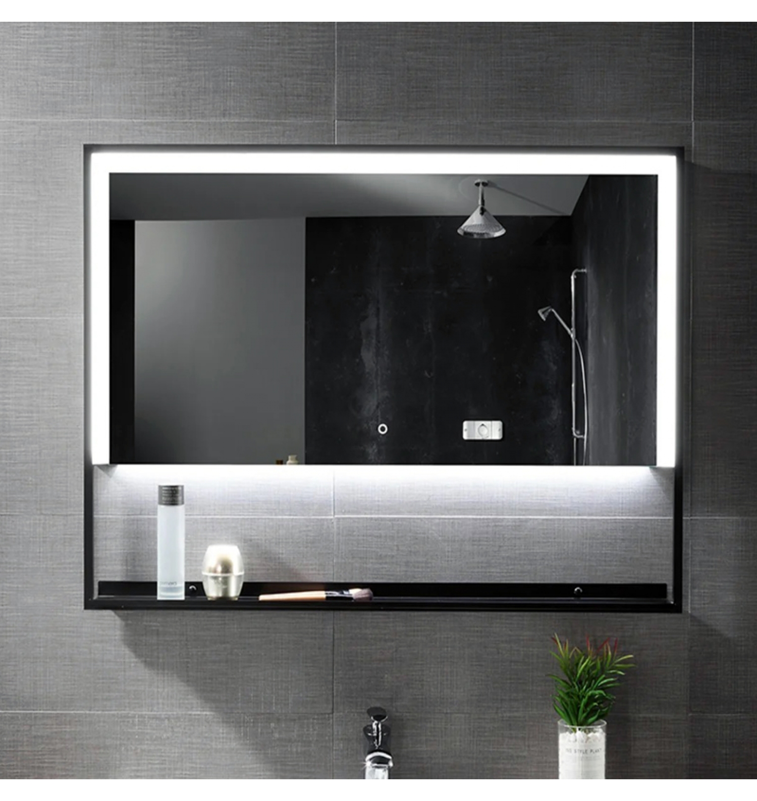 ENE-SF19 -Shelf LED Mirror with Anti-Fog Feature