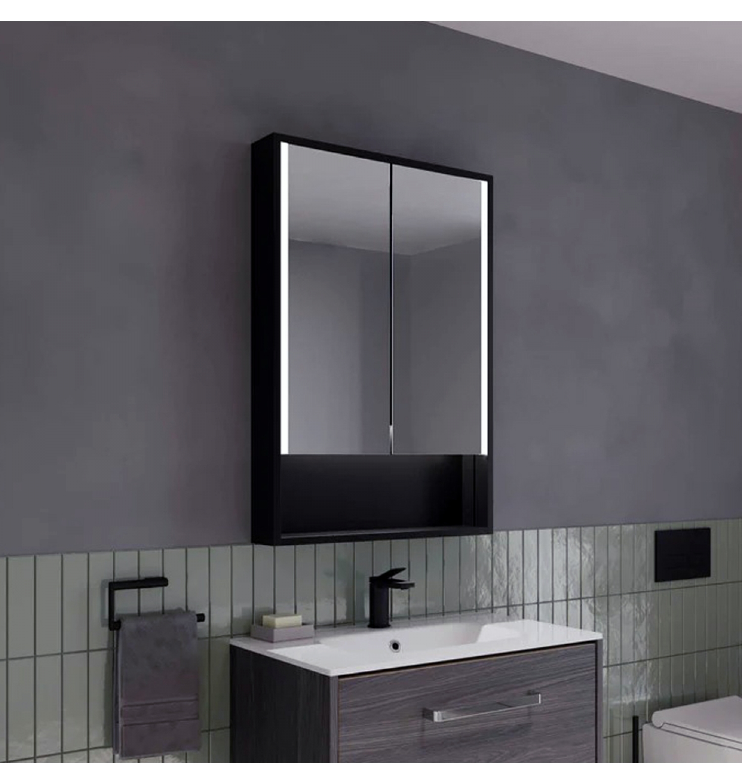 ENE-SC-07 -Special LED Cabinet Mirror with Anti-Fog and Smart Features