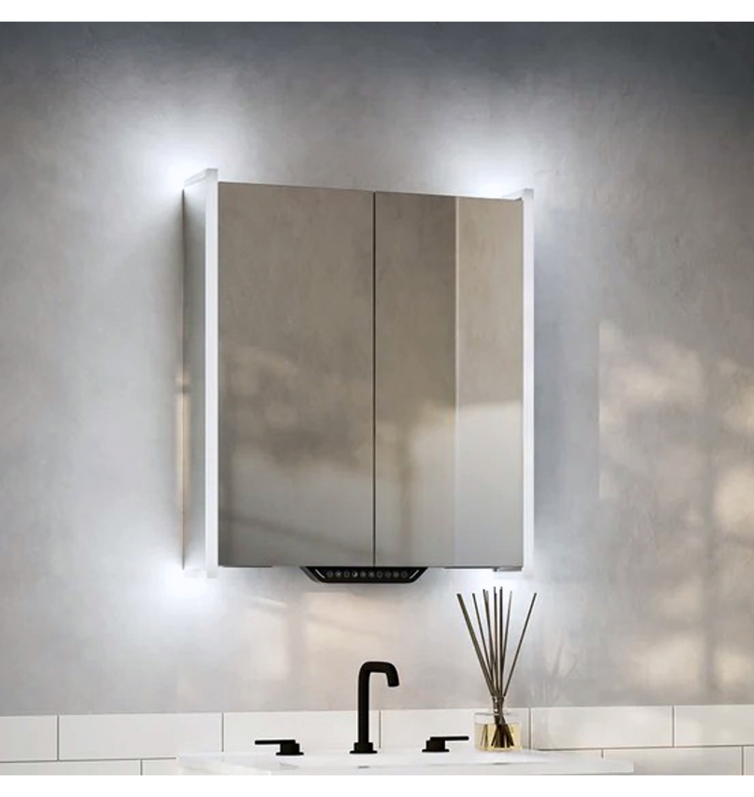 ENE-SC-31 -Special LED Cabinet Mirror with Hidden Storage and Lighting