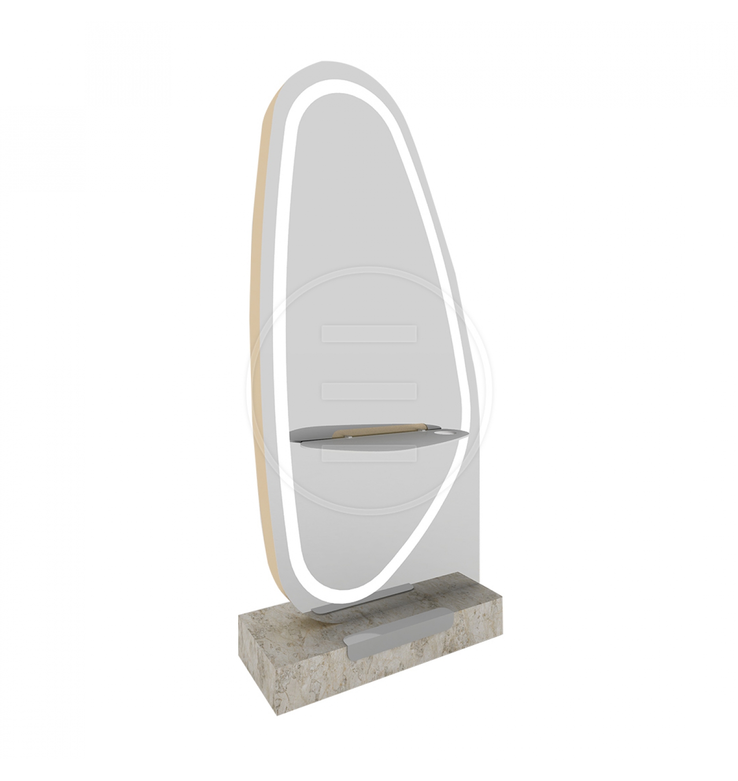 ENE-FSSM034 -Free-Standing Salon Mirror with LED Backlight