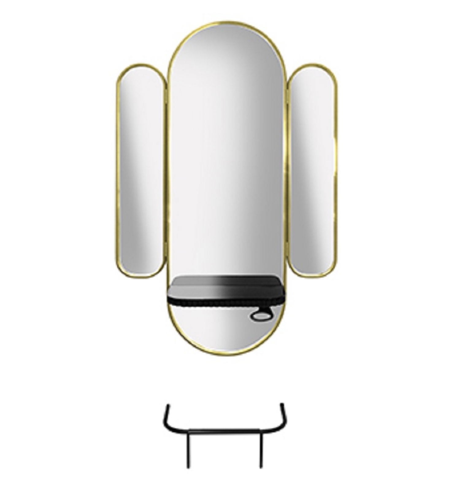 ENE-WMSM056 -LED Wall-Mounted Salon Mirror with Dimmable Lighting