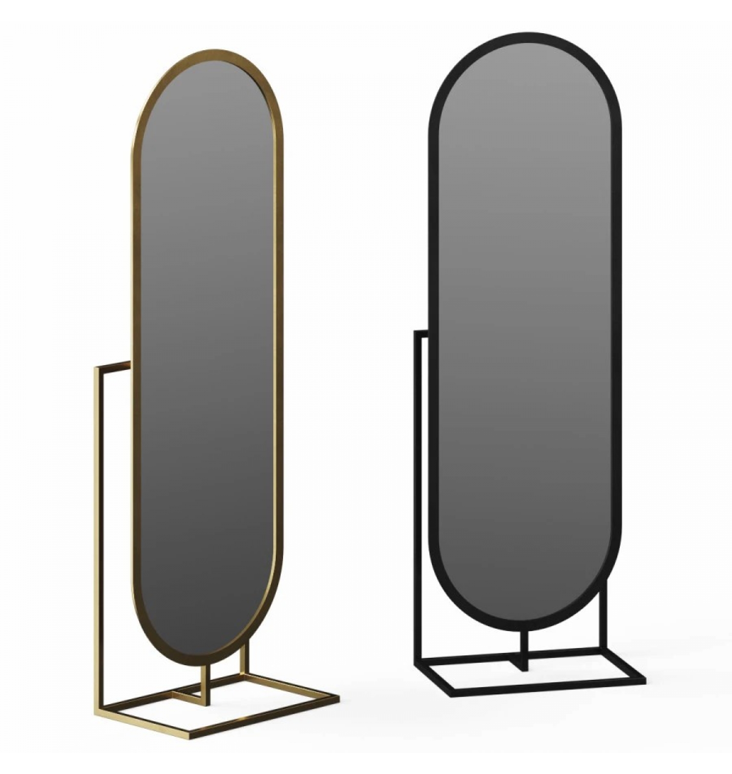 ENE-FSFL018 -  Illuminated Tall Mirror with Unique Frame Design