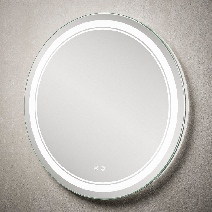 ENE-RD5 -Round LED Mirror with Touch Controls for Office and Retail Spaces