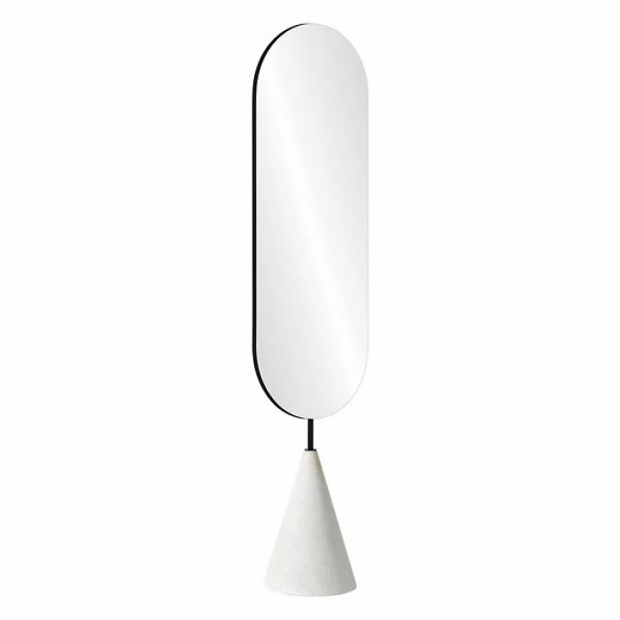 ENE-FSFL013 -  Lighted Floor Mirror with Hidden Storage Options