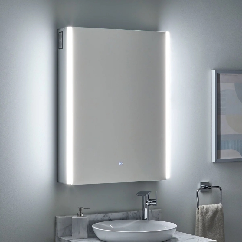 ENE-S-MC25 -Slimline Mirrored Medicine Cabinet for Compact Bathrooms