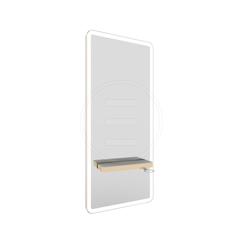 ENE-WMSM027 -Sleek Modern Wall-Mounted Salon Mirror with LED Lighting