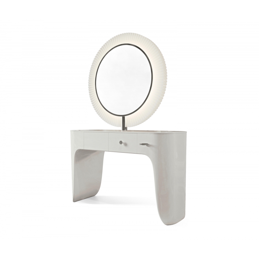 ENE-CSM026 -Easy-Clean LED Countertop Salon Mirror with Sleek Surface